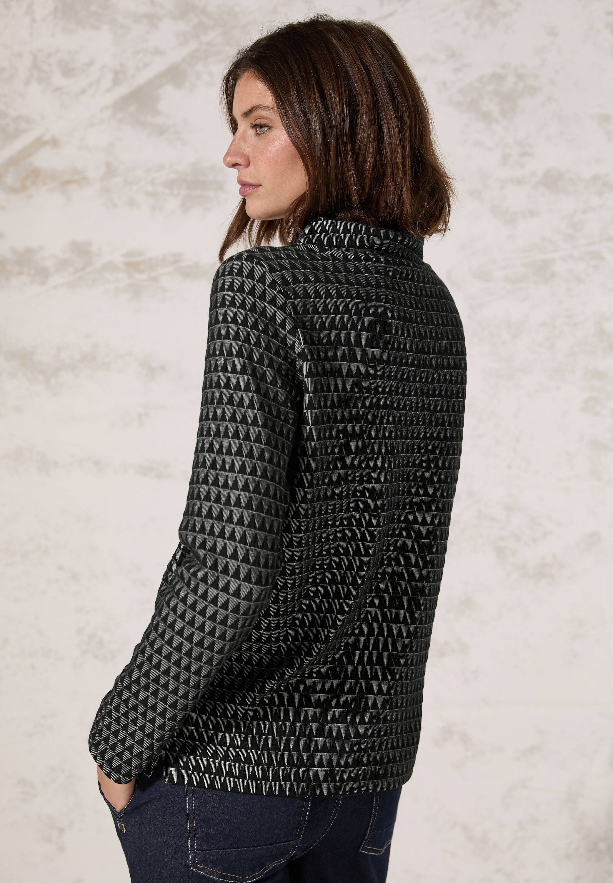 Cecil Langarmshirt, aus Baumwolle mit Stretchante