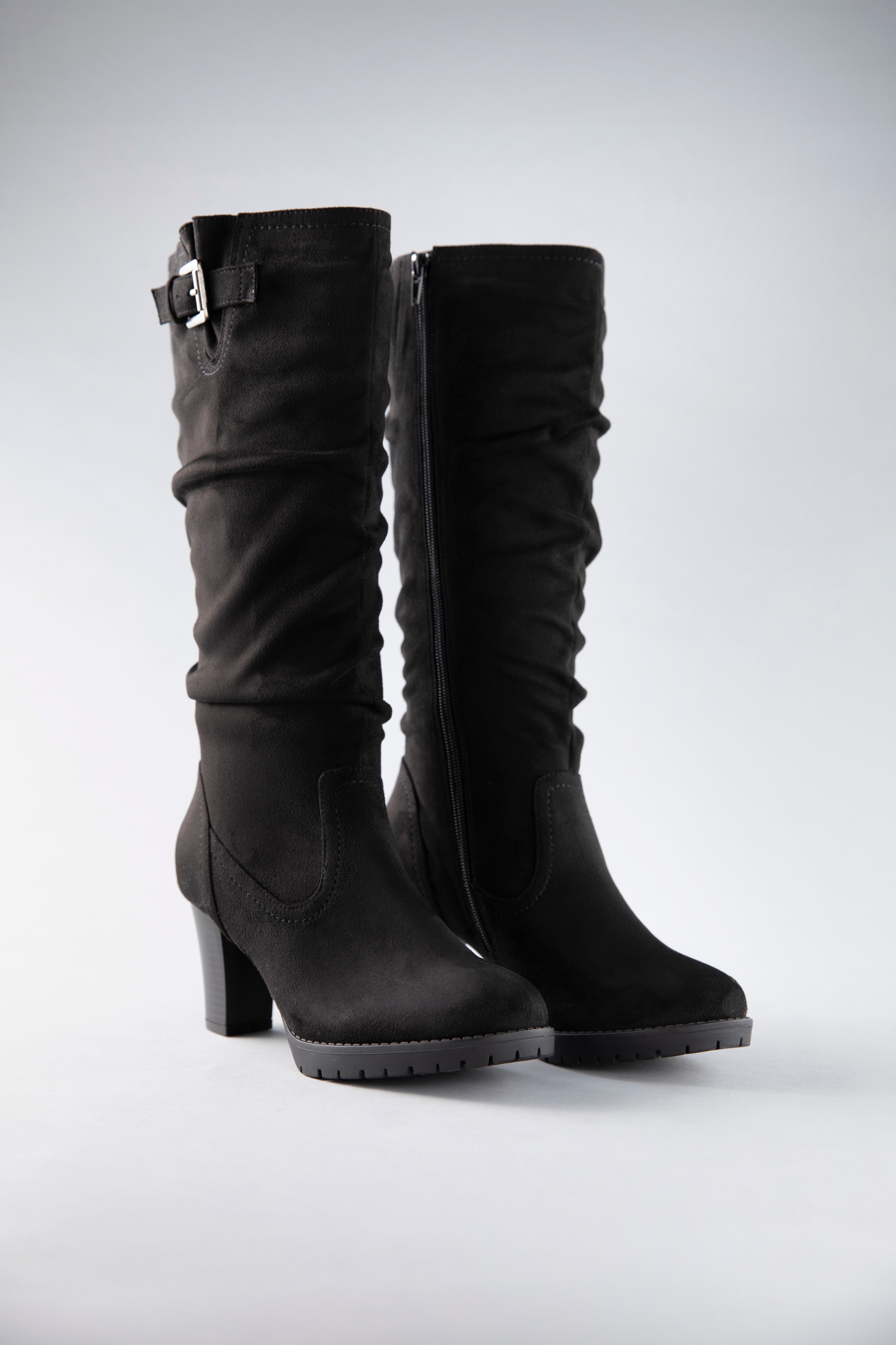 Aniston by BAUR Stiefel, mit Raffungen am slouchy Schaft