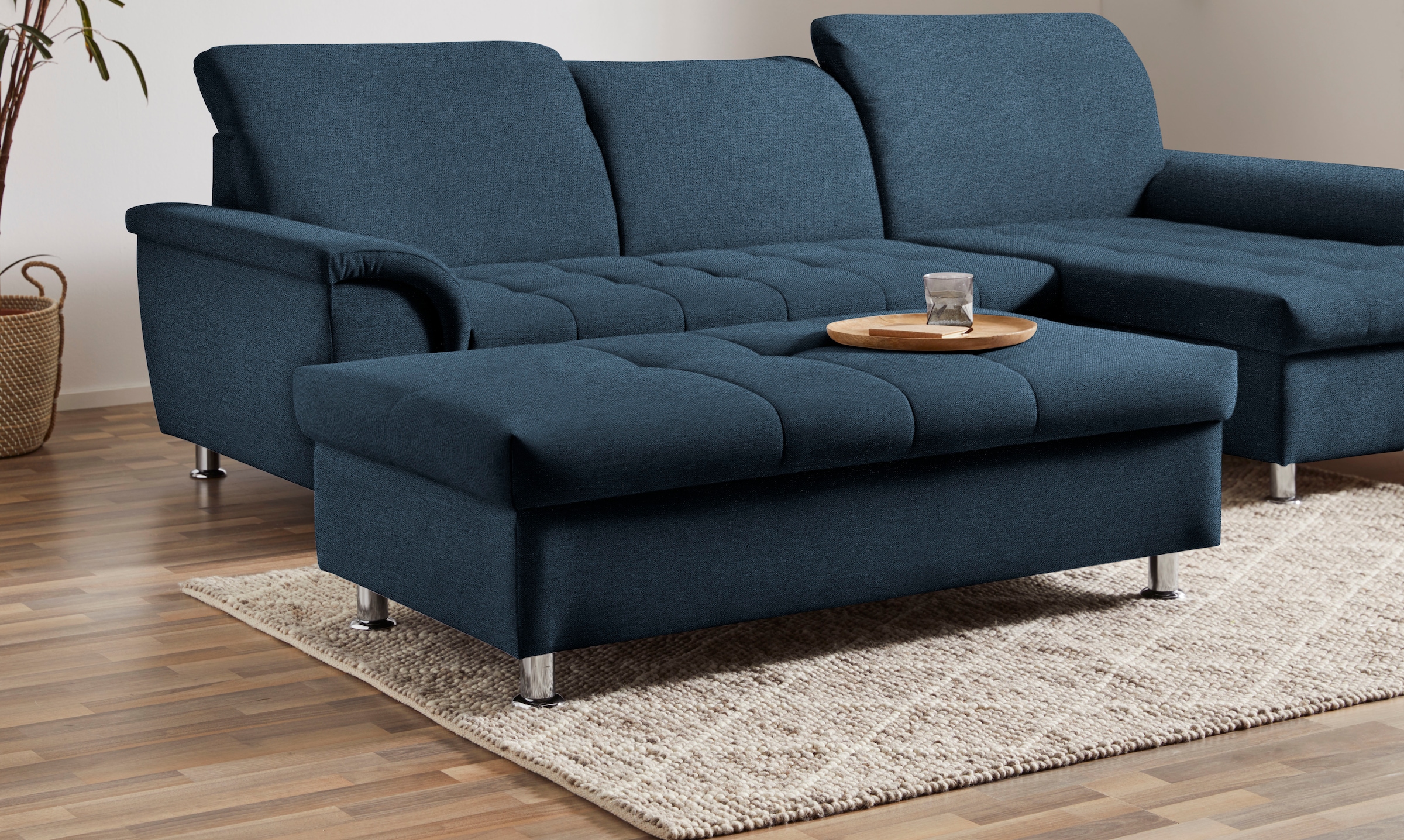 DOMO collection Stauraumhocker "FRANZI, elegant, komfortabel" mit großem Stauraumfach