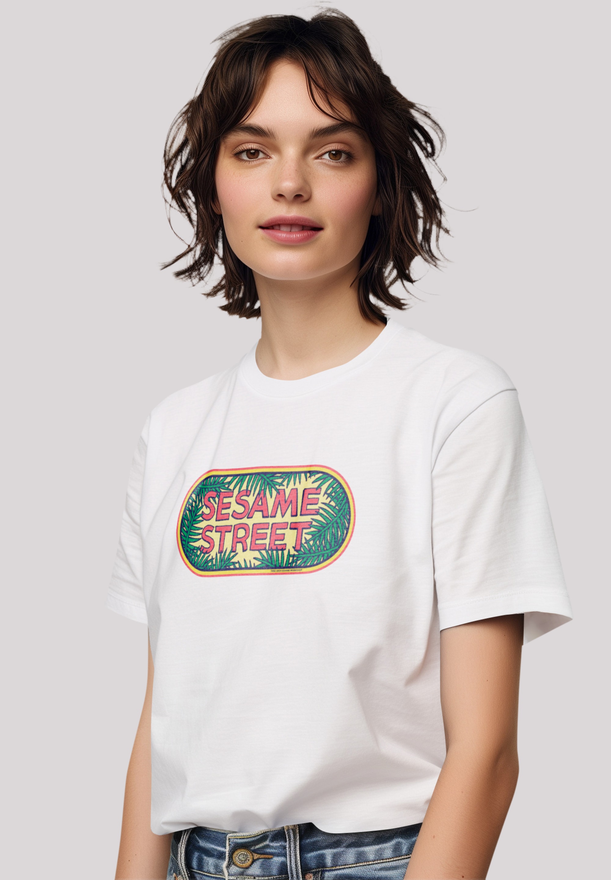 F4NT4STIC T-Shirt »Sesamstraße Jungle Logo«, Premium Qualität,Nostalgie, Fernsehserie