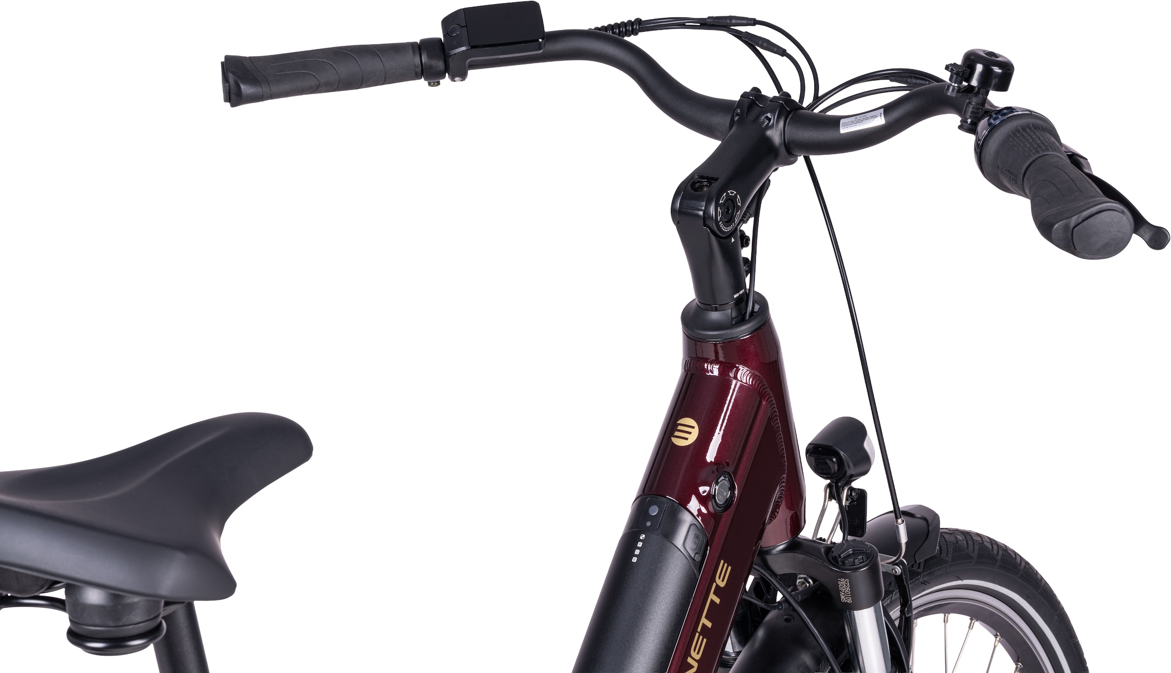 SAXONETTE E-Bike »SAXONETTE Comfort Plus 5.0 E-Bike Damen 28 Zoll«, 7 Gang, Shimano, Nexus 7 Gänge, Frontmotor 250 W, (Packung), (mit integr. Akku), Elektrofahrrad für Alltag und Einkauf