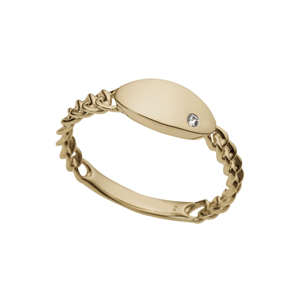 Firetti Diamantring »Schmuck Geschenk Gold 333 Damenring Goldring Panzerkette«