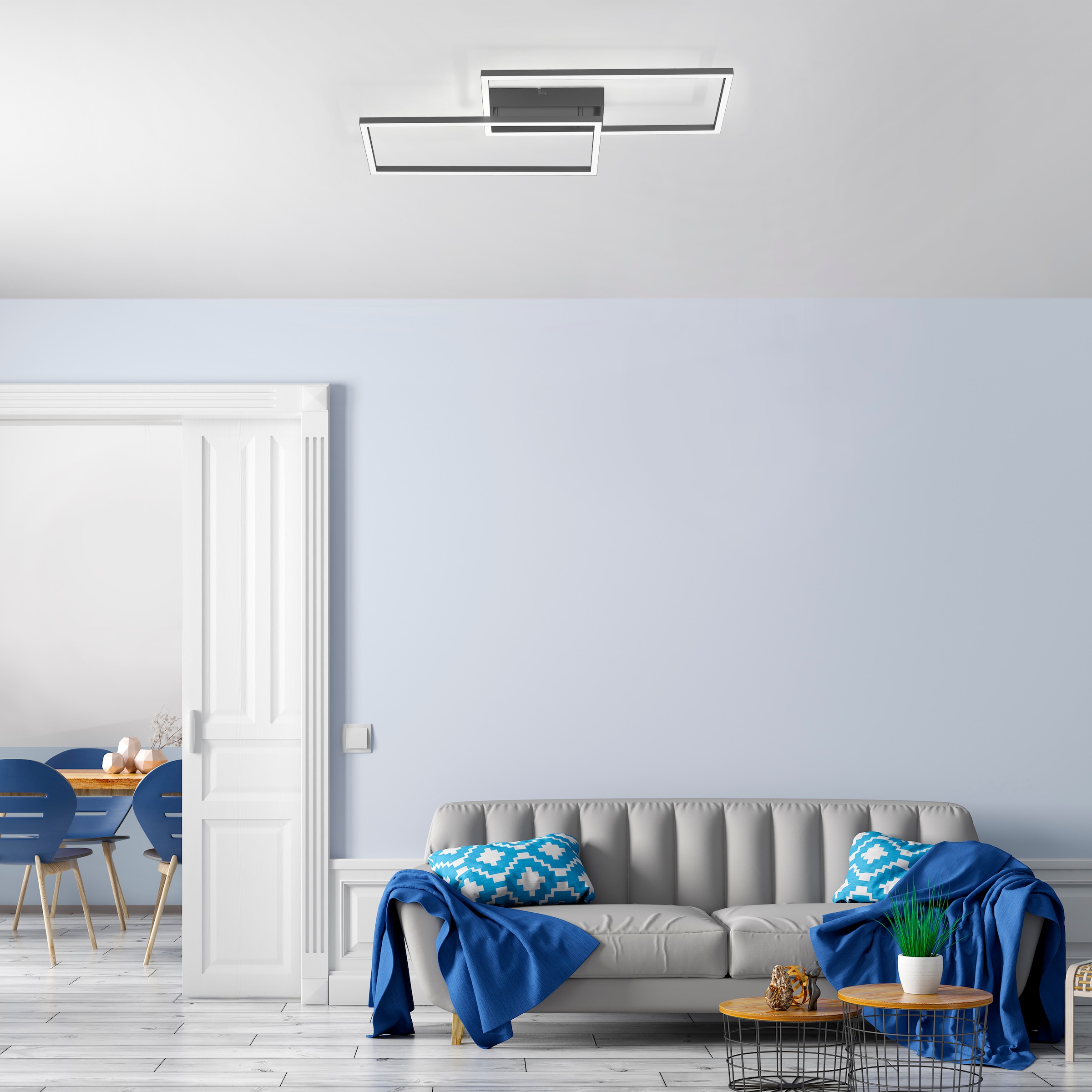 JUST LIGHT LED Deckenleuchte »IVEN«, 2 flammig, Leuchtmittel LED-Board | LED fest integriert, dimmbar über Fernbedienung