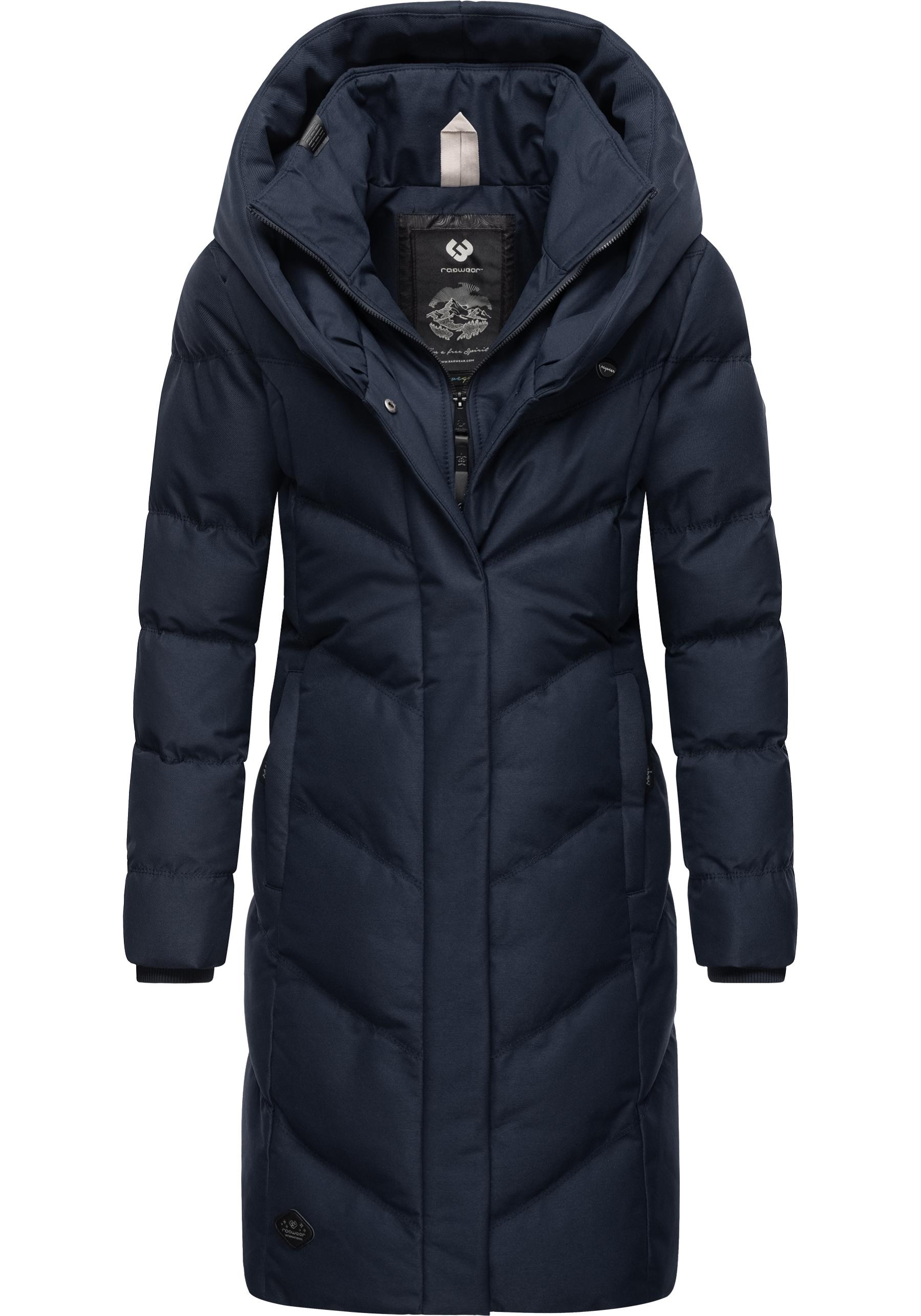 Ragwear Steppmantel »Natalka Melange«, wasserdichter Damen Wintermantel mit gefütterter Kapuze