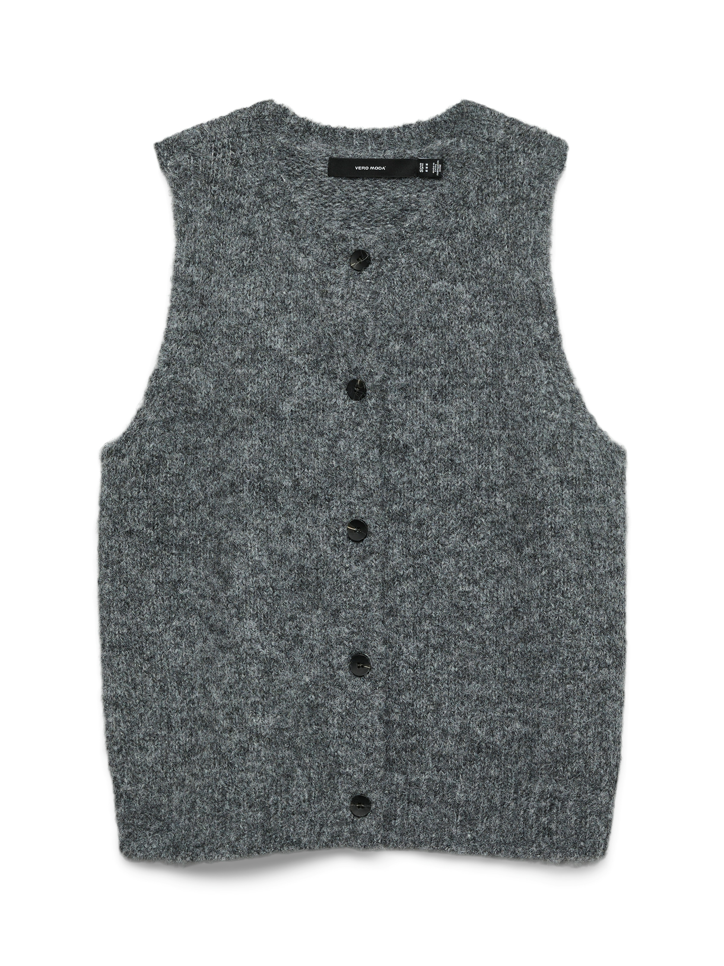 Vero Moda Strickweste »VMNOVAH SL O-NECK BUTTON VEST NOOS«, mit Wolle