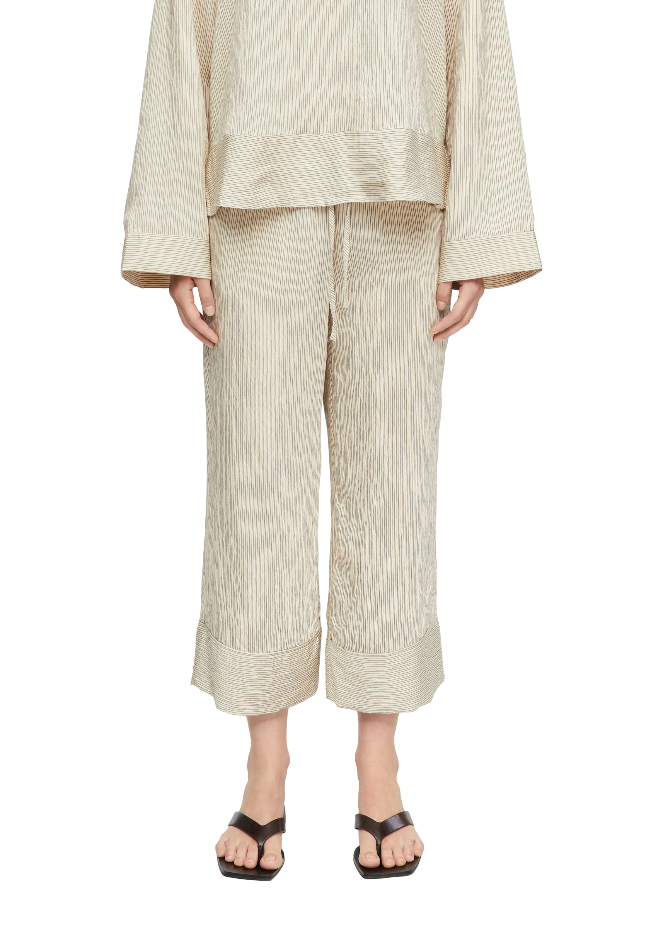 Comma 7/8-Hose gestreifte Optik, lässig weit geschnitten günstig online kaufen