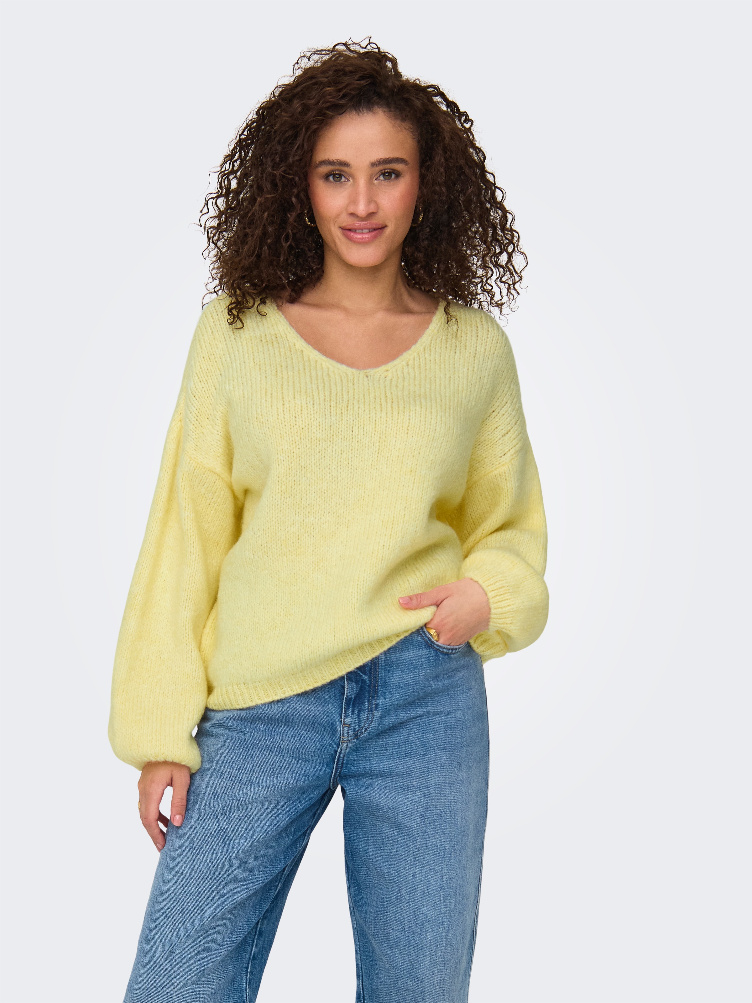 JDY V-Ausschnitt-Pullover "JDYDINEA L/S REVERSIBLE PULLOV. KNT NOOS" günstig online kaufen