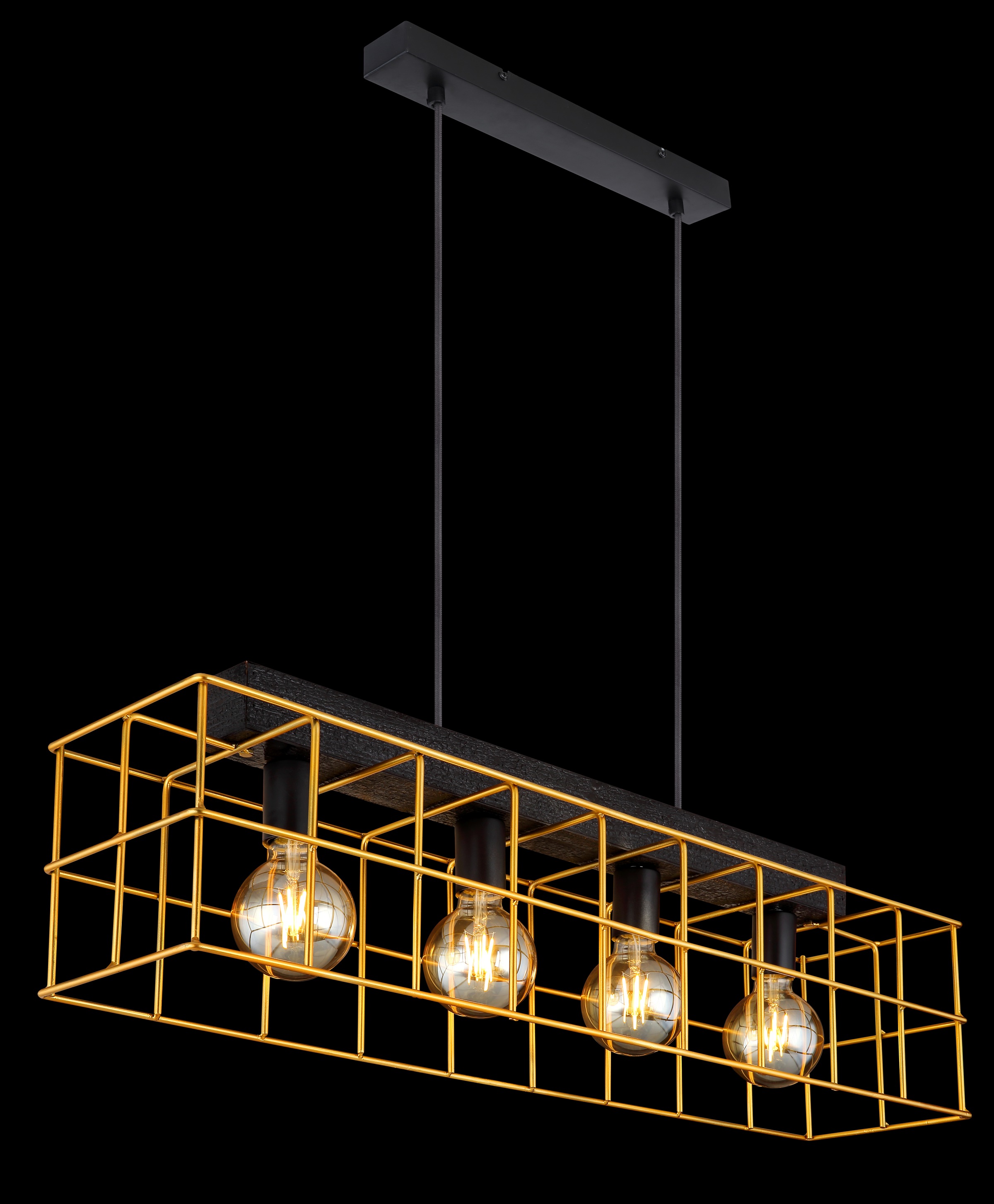 GLOBO LIGHTING Hängeleuchte »MERRIL« E27 1 Stk. Hängelampe Käfig Betonstahl Gitter schwarz Industrielook