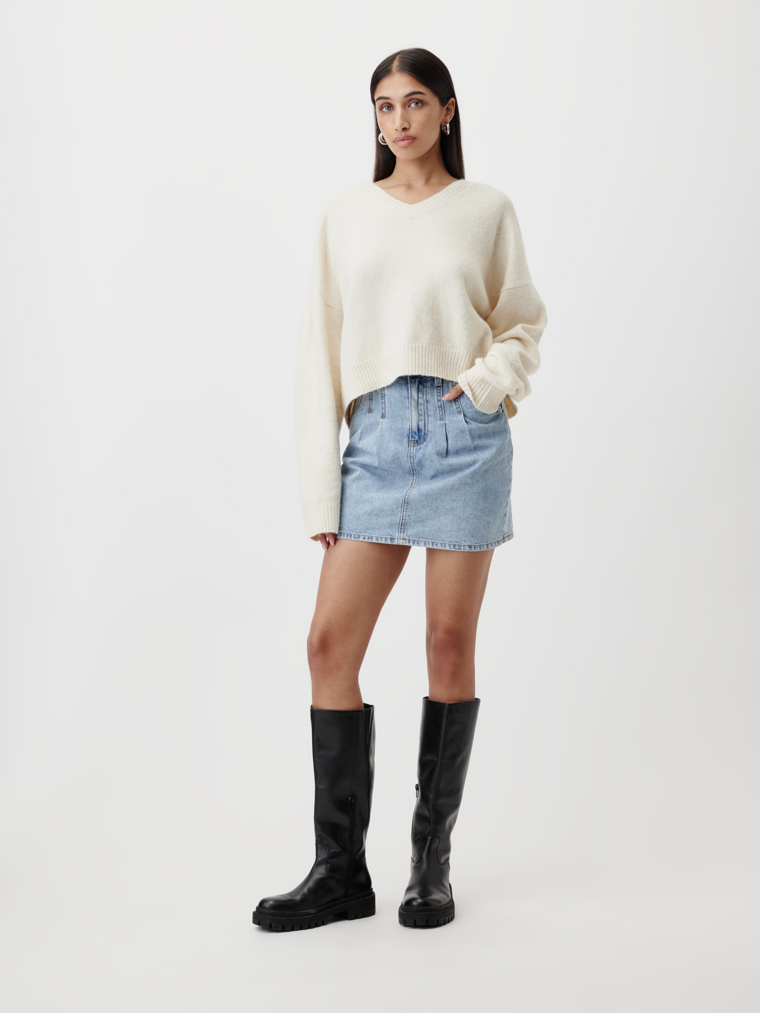 LeGer Strickpullover »Halina, LeGer by Lena Gercke«, Loose fit mit Rundhalsausschnitt