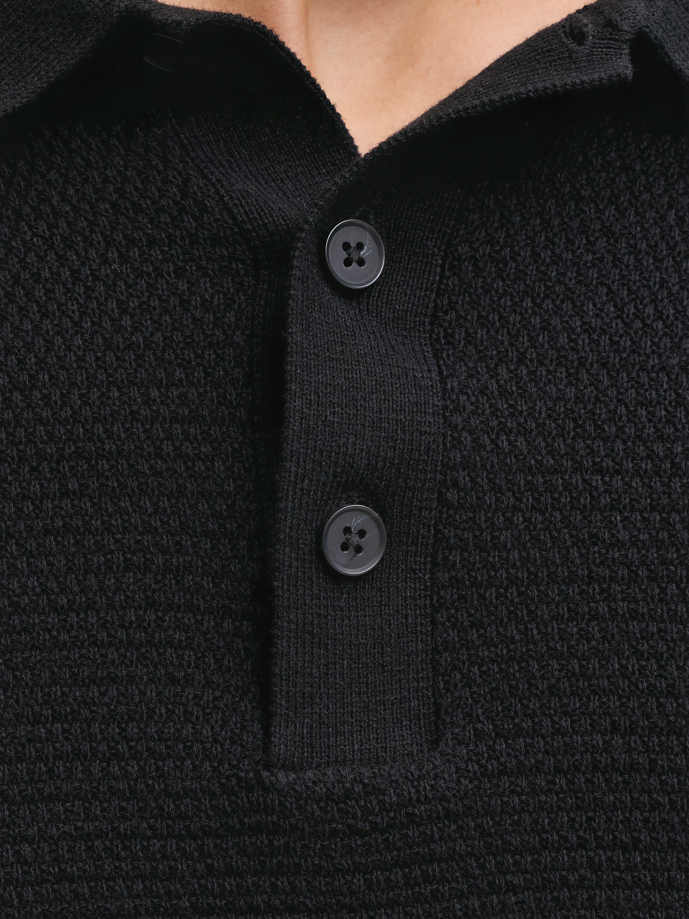 Jack & Jones Polo à Manches Courtes George Knit Polo Ss Sn Black L Homme 5