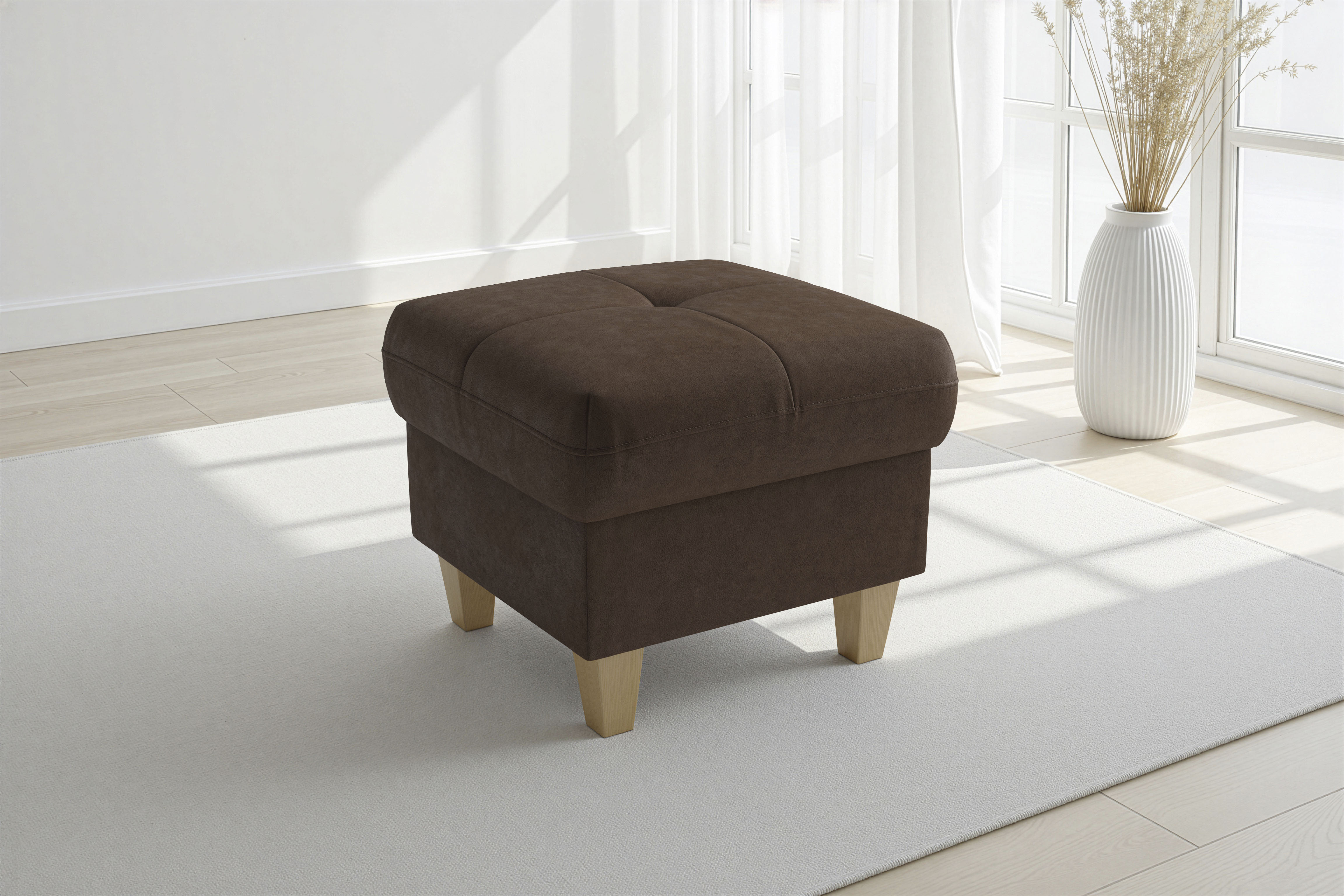 sit&more Polsterhocker "Pamela, B: 58 cm" 1 Stk. tlg. verschiedene Farben und Stoffe, bis 120 kg belastbar