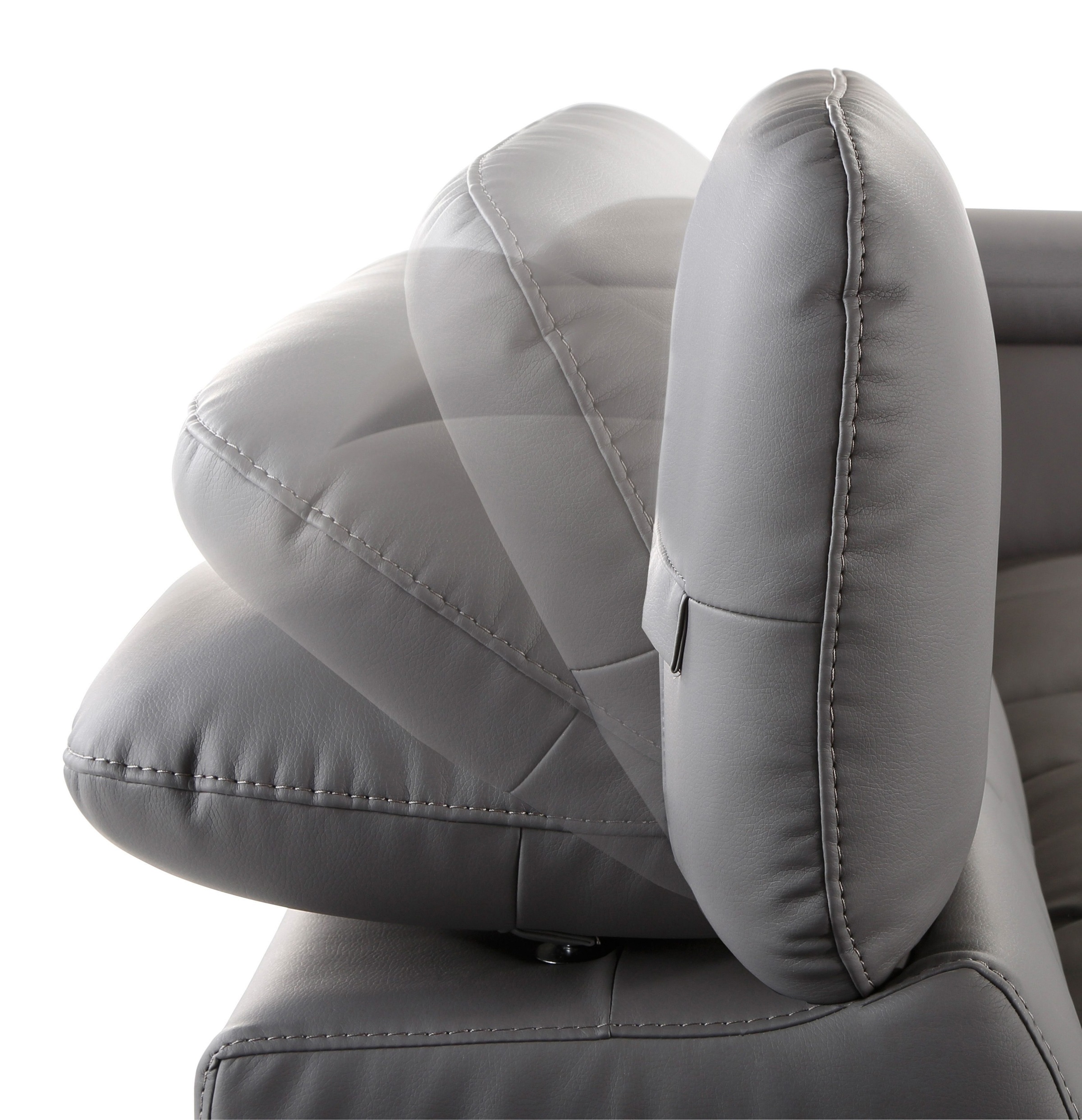 COTTA Polstergarnitur »Chef L-Form« Set,  Set bestehend aus: Ecksofa mit Kopfteilverstellung & Hocker