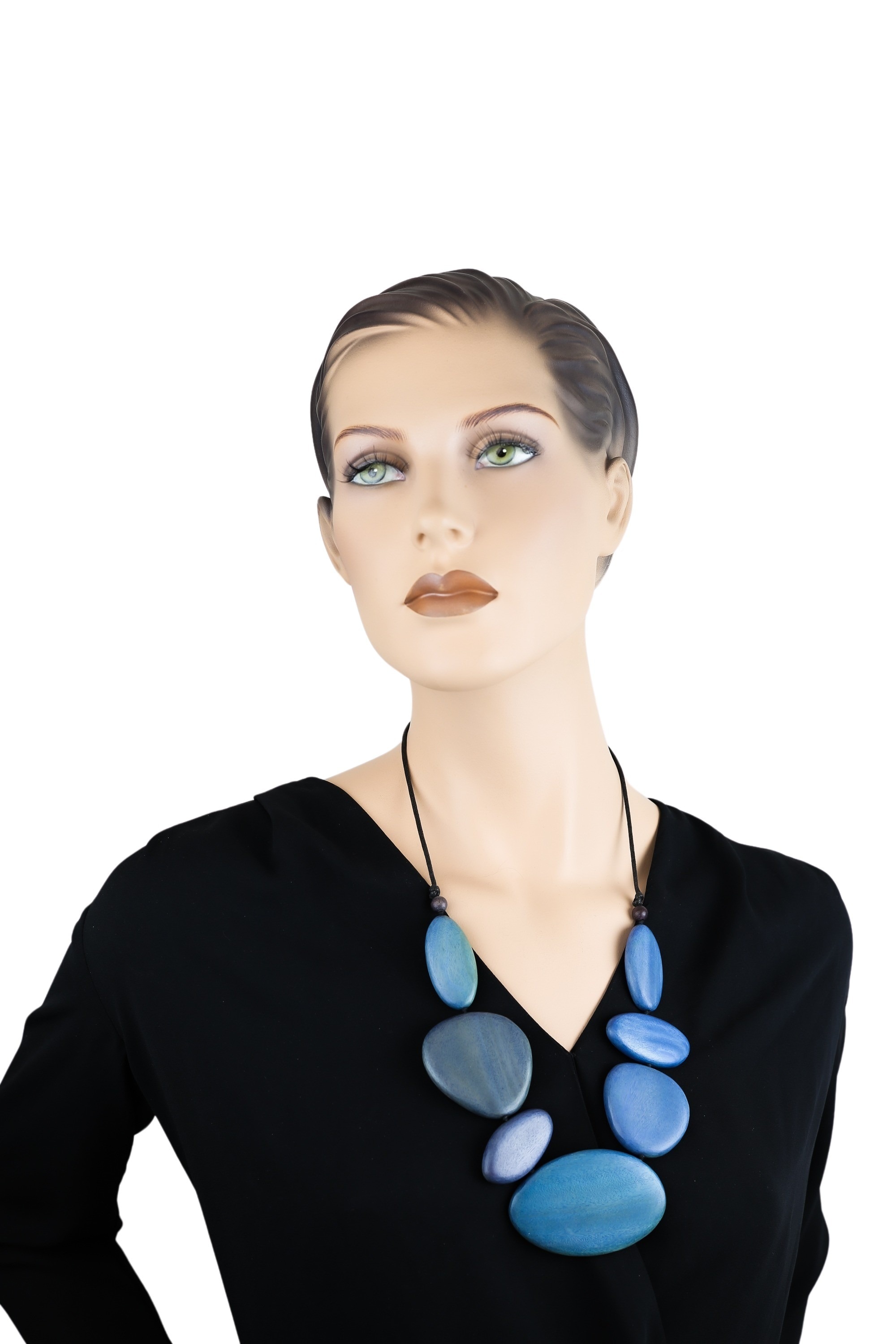 COLLEZIONE ALESSANDRO Lange Kette »Benisha« flache Holzperlen in verschiedenen Größen und Formen