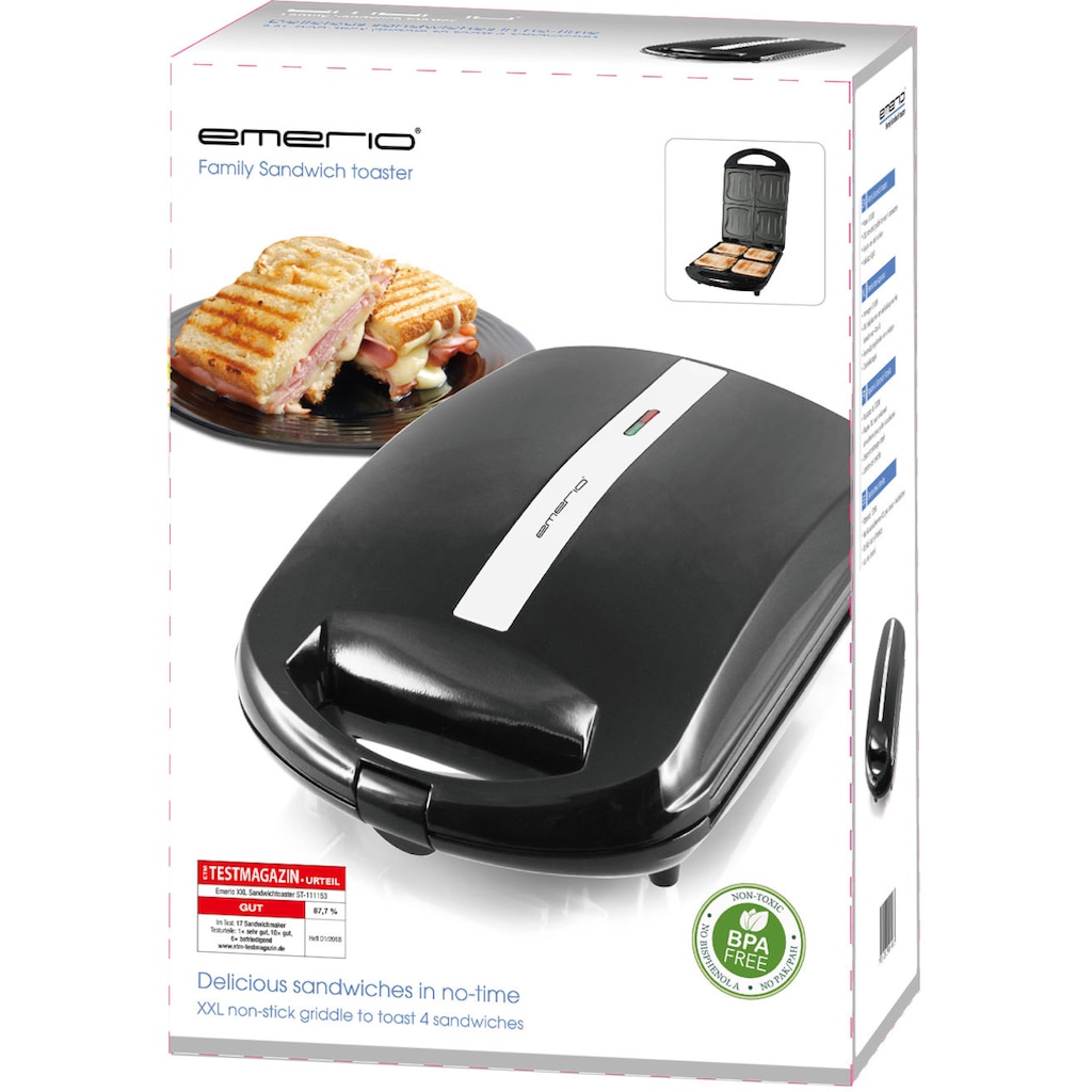 Emerio Sandwichmaker »ST-111153 FAMILY«, 1300 W