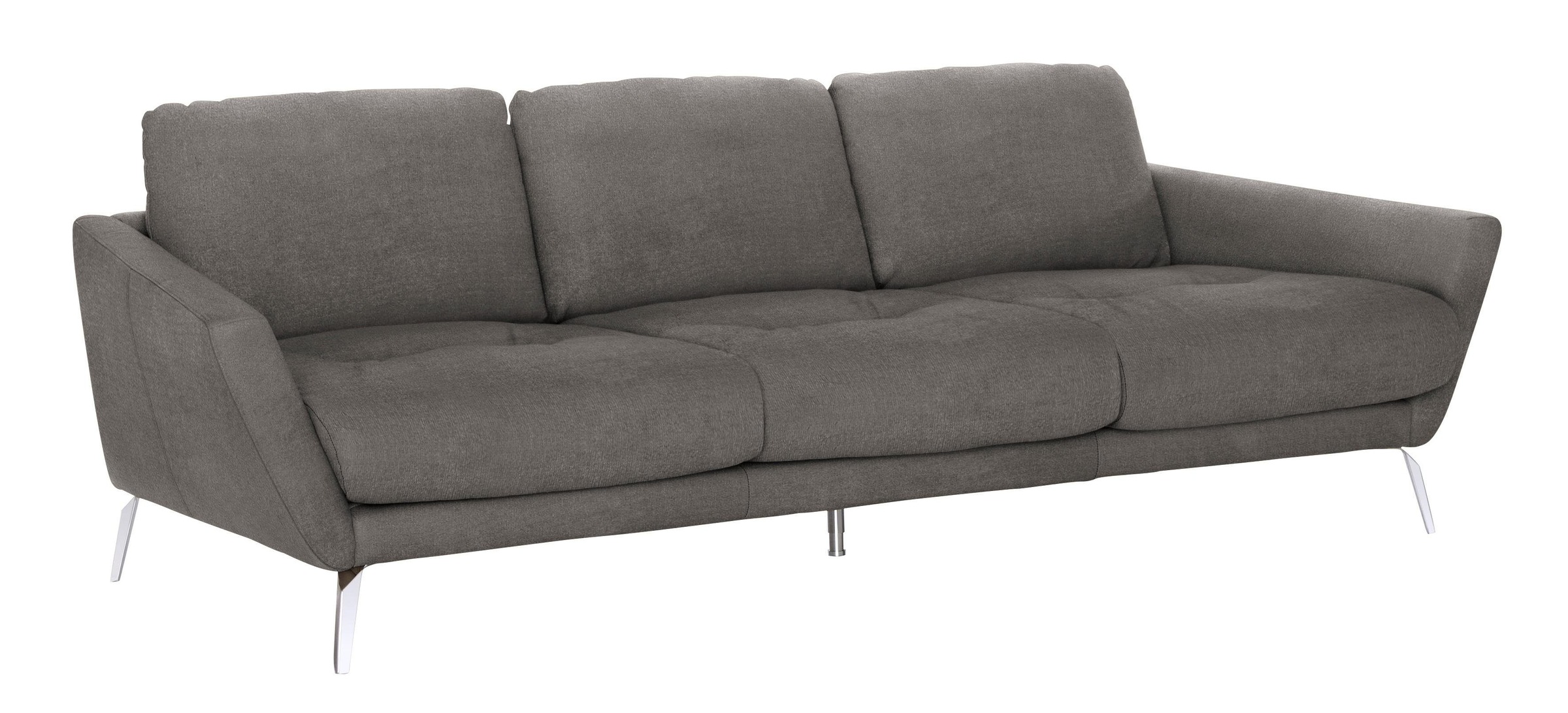 W.SCHILLIG Big-Sofa »softy«, mit dekorativer Heftung im Sitz, Füße Chrom glänzend