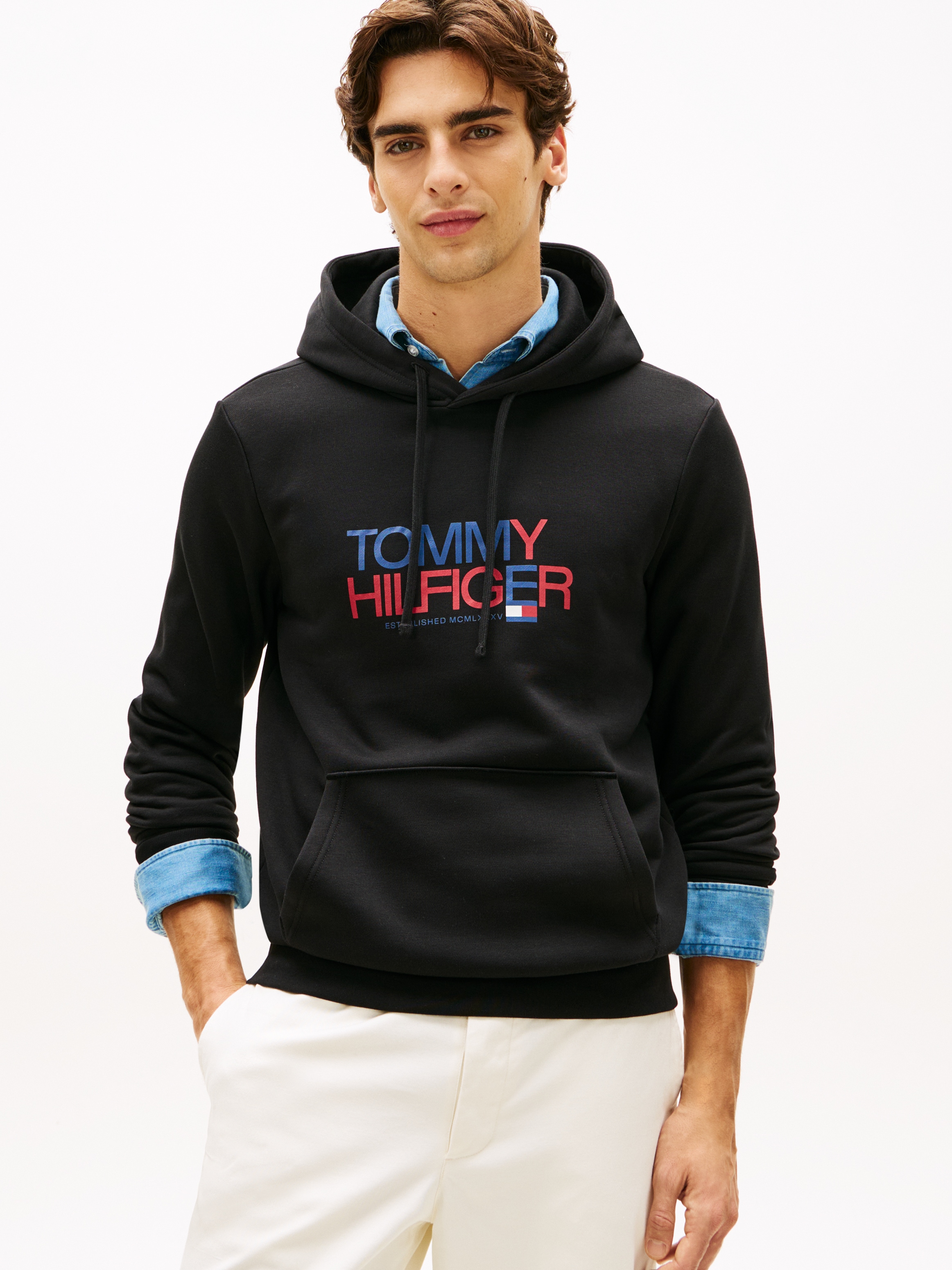 Tommy Hilfiger Kapuzensweatshirt "BRAND LOVE BIG TEXT", Regular fit mit Kap günstig online kaufen