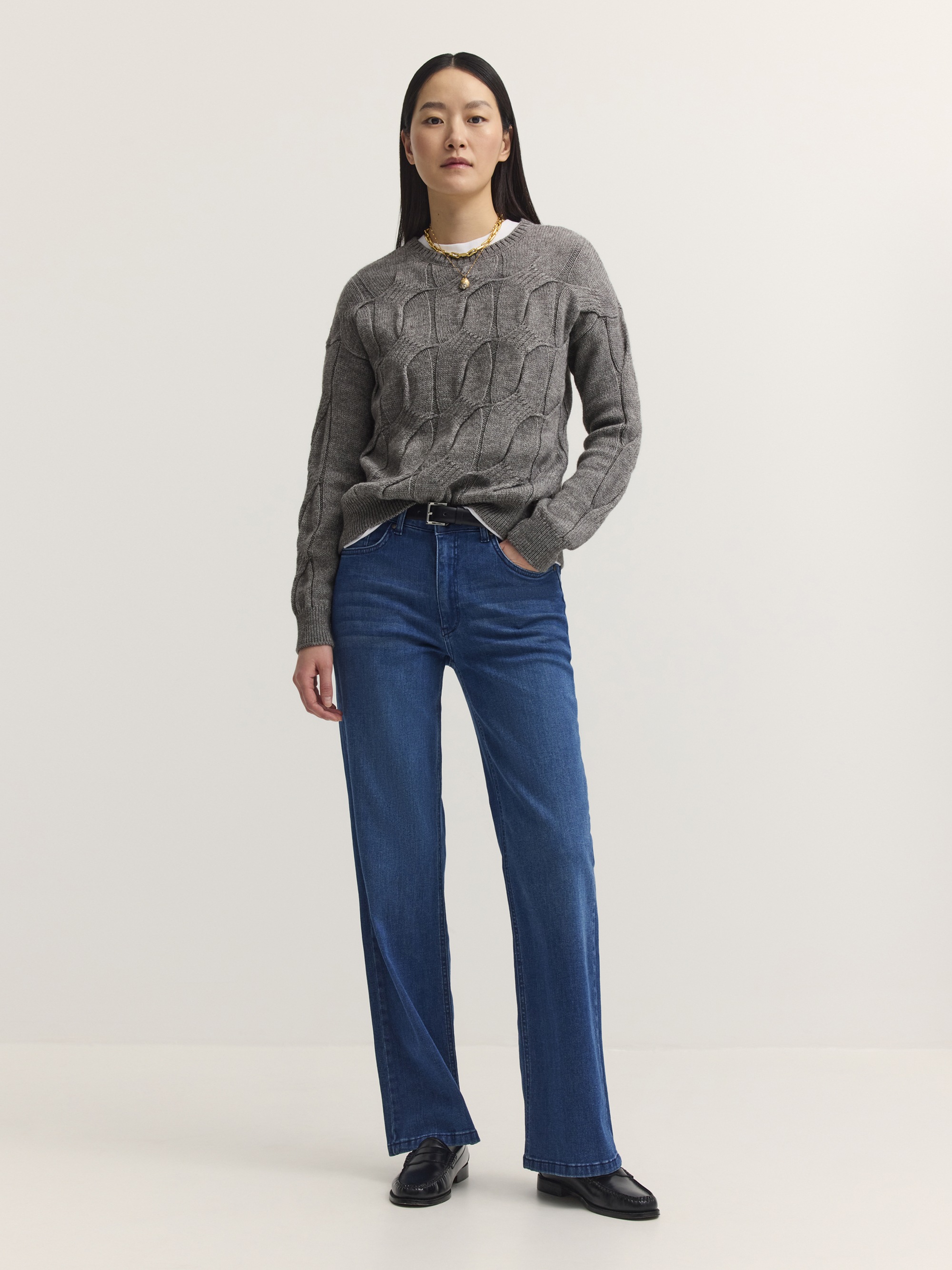 bugatti Rundhalspullover »Regular Fit« Regular Fit Alpaka-Wollmix