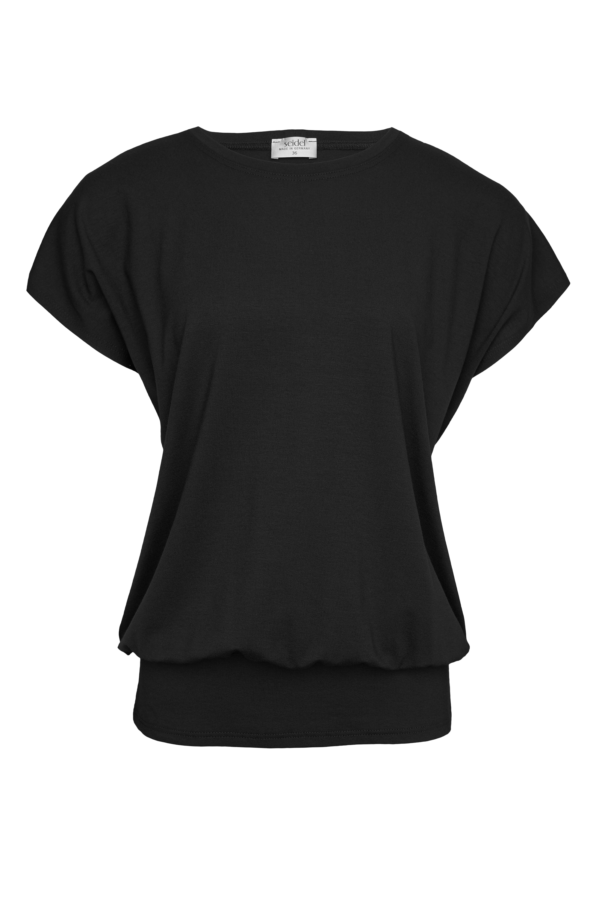 Seidel Moden Rundhalsshirt mit breiten Gummiband an der Taille - MADE IN GE günstig online kaufen