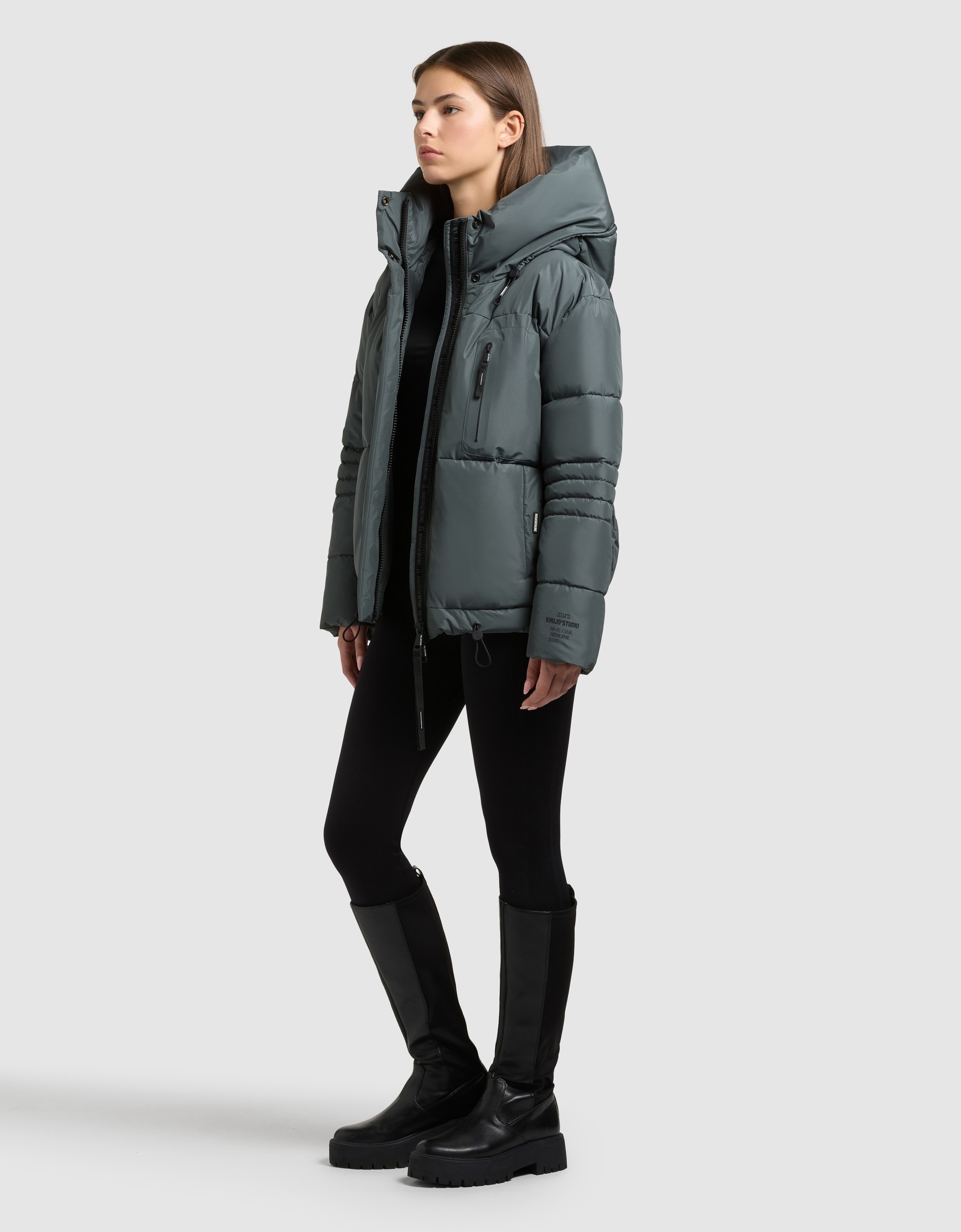 khujo Steppjacke »PEEKE2 WITH GLOVES« mit Kapuze