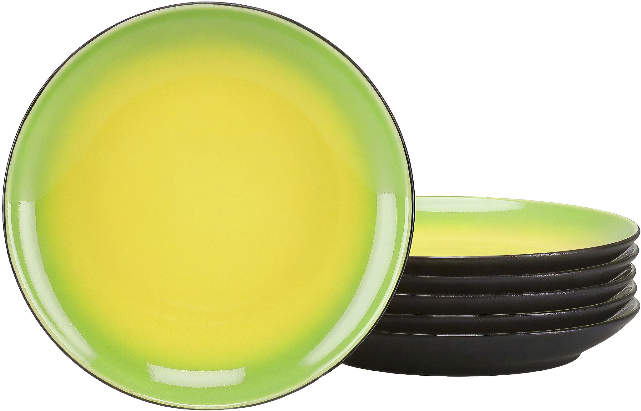 CreaTable Dessertteller "Hot, Teller-Set, 6-tlg." Moderne Coupeform, außergewöhnliches Design