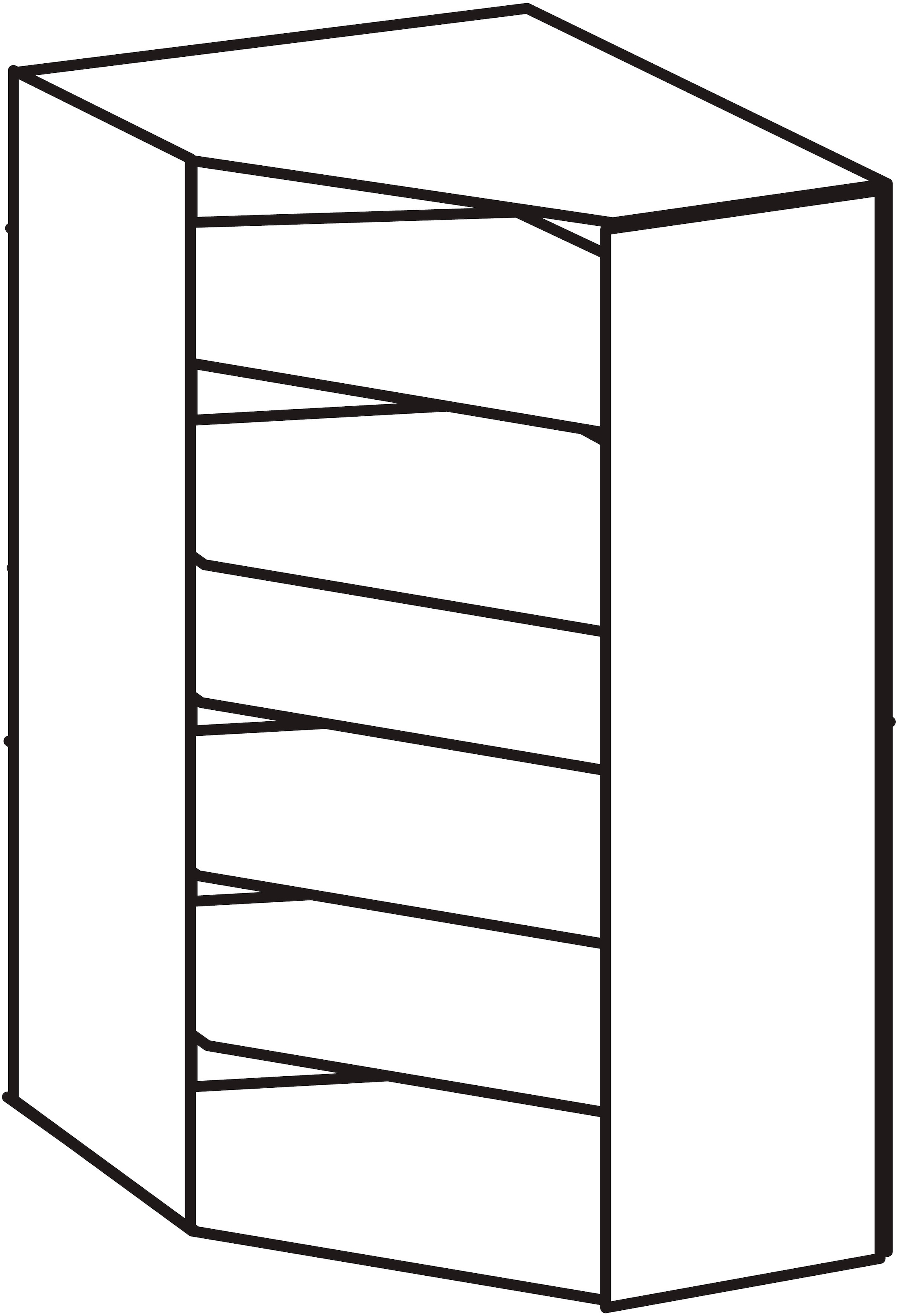 Wimex Schranksystem »Münster«, (Spar-Set, 6tlg: Eckschrank+ 2 Schränke 30cm  und 40cm breit+ 3 Aufsatzmodule), Mehrzweckschrank | BAUR | Schranksysteme