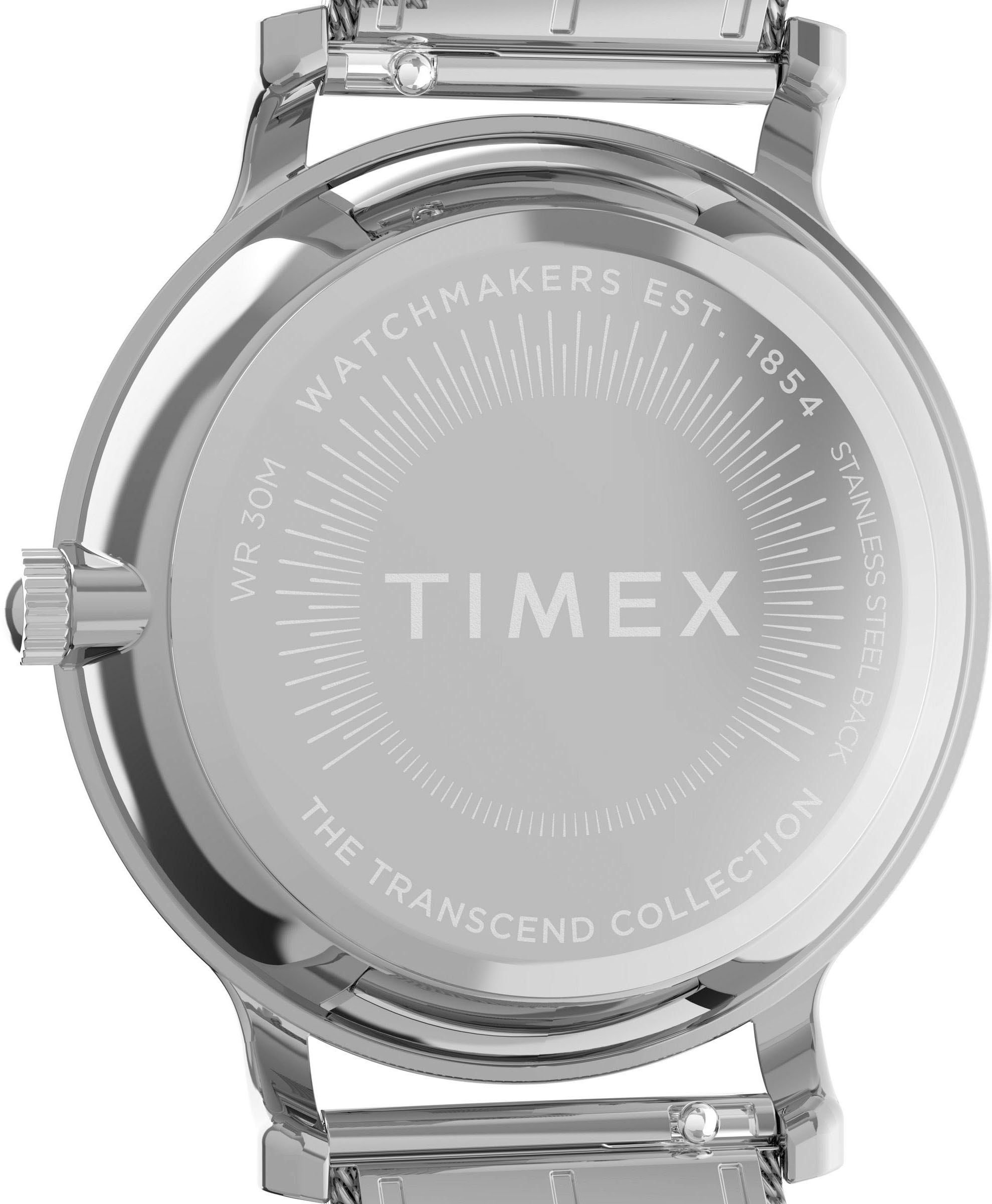Timex Quarzuhr »TRANSCEND«, Armbanduhr, Damenuhr,Edelstahlarmband,analog