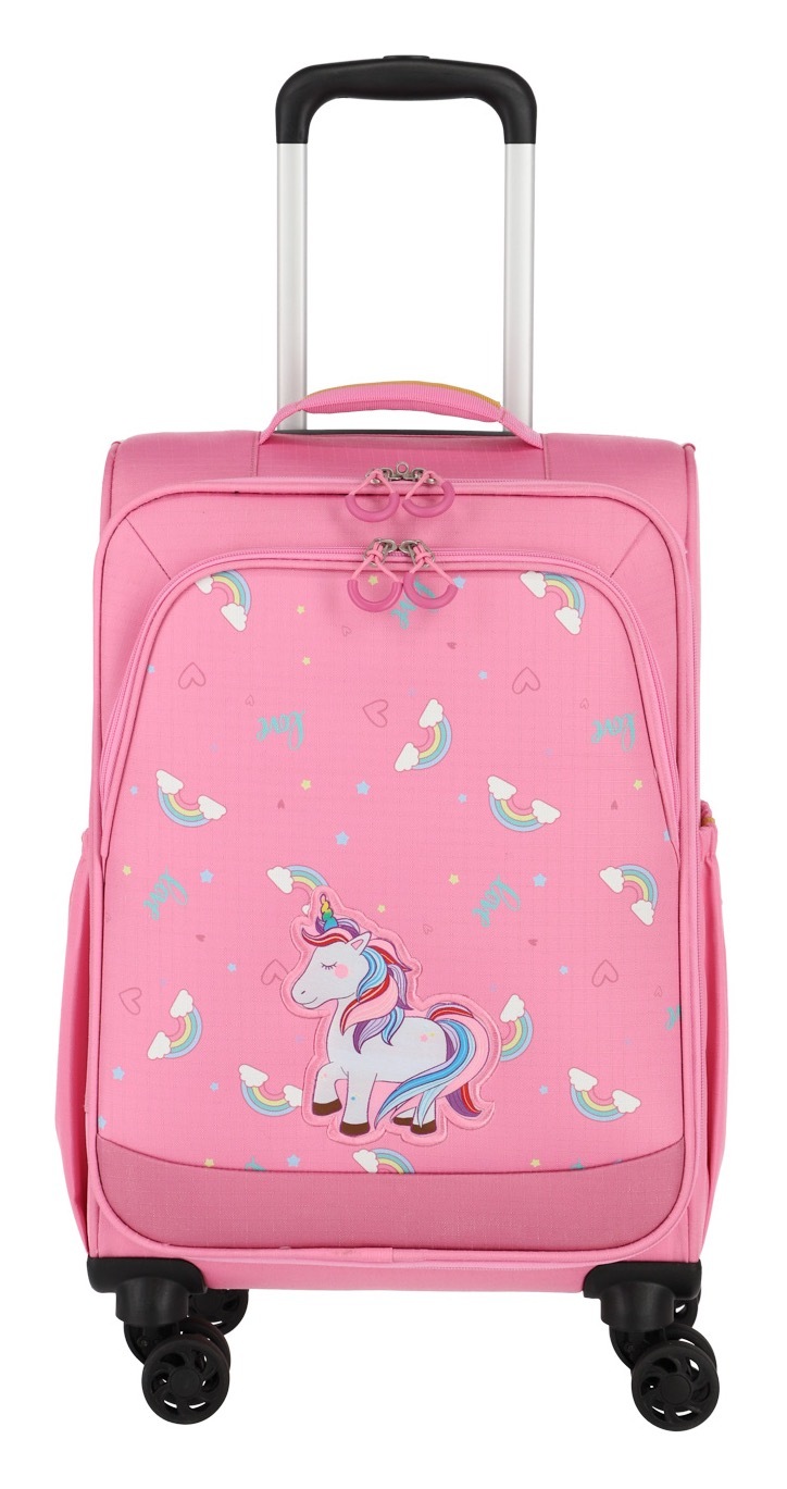 TRAVELITE Jungen Kinderkoffer "MINIMOVER 4w Kindertrolley", rosa, Polyester, festlich, Koffer