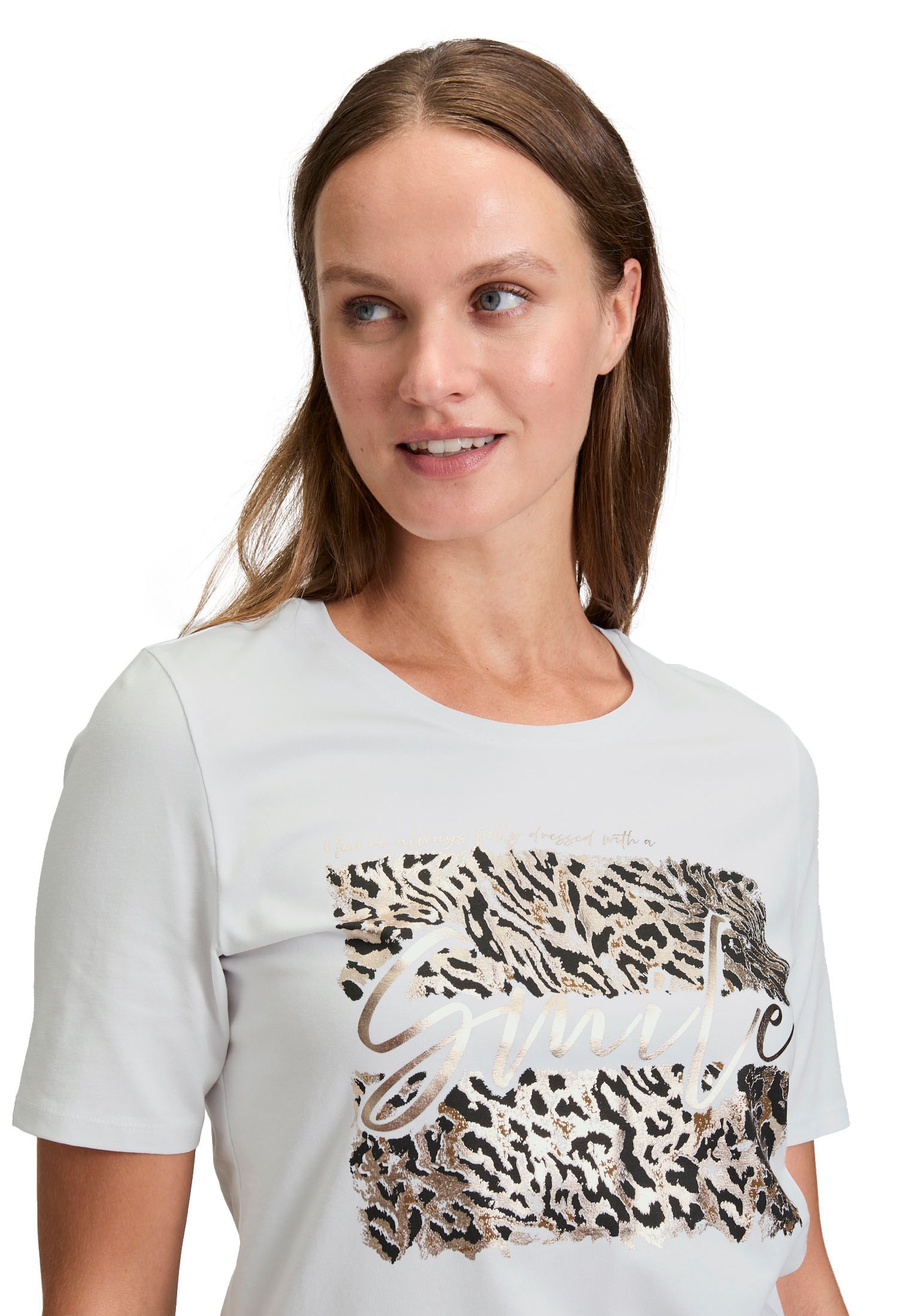 Betty Barclay Kurzarmshirt »Betty Barclay Damen Basic Shirt mit Placement«, (1 tlg.)