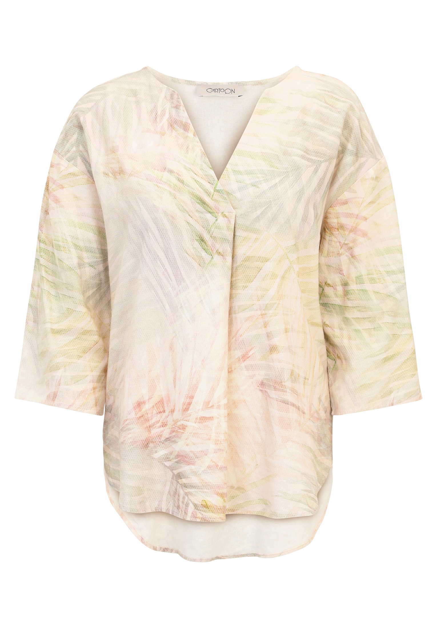 Cartoon Kurzarmbluse "Damen mit V-Ausschnitt" günstig online kaufen