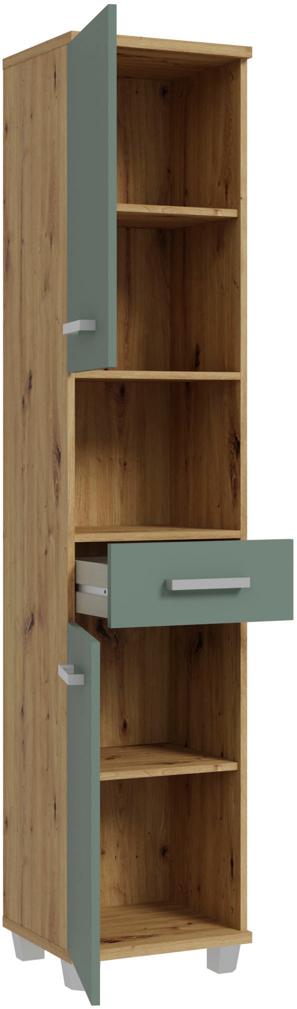 FORTE Hochschrank »Veris«, Hochschrank, Türanschlag wählbar, Metallgriffe, Stauraum