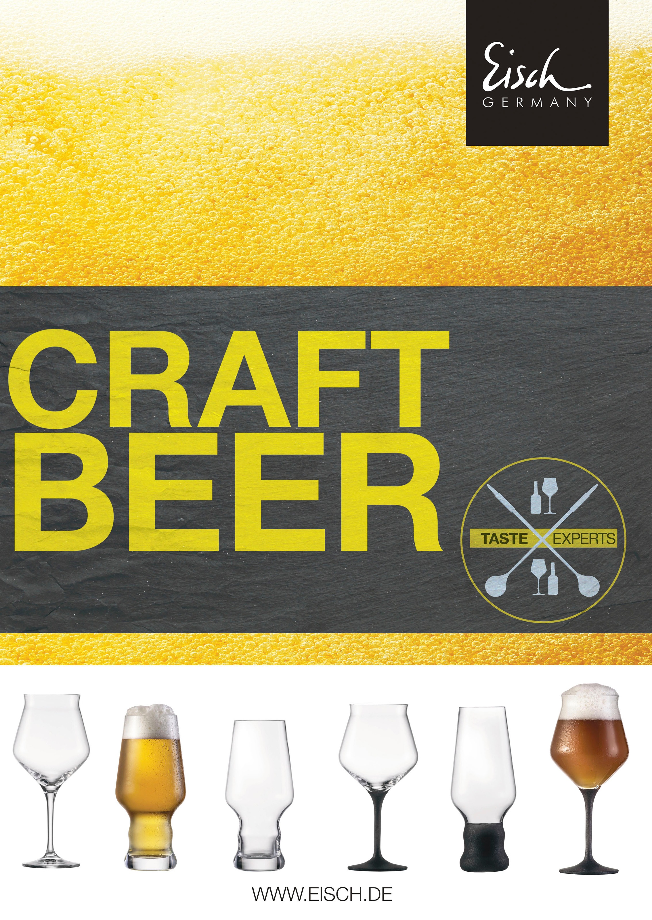 Eisch Germany Bierglas »CRAFT BEER EXPERTS«, (Set, 2 tlg., 2 Craft Beer Becher in Geschenkröhre), 2-teilig, 450 ml