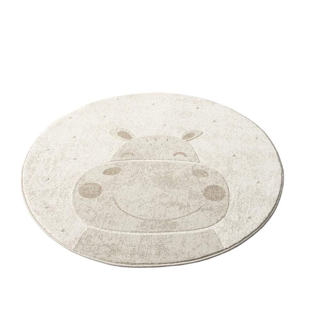 Carpet City Kinderteppich »MARA703«, rund, 11 mm Höhe, Kinderzimmer, Kurzflor,robust,Tiere, Spielzimmer