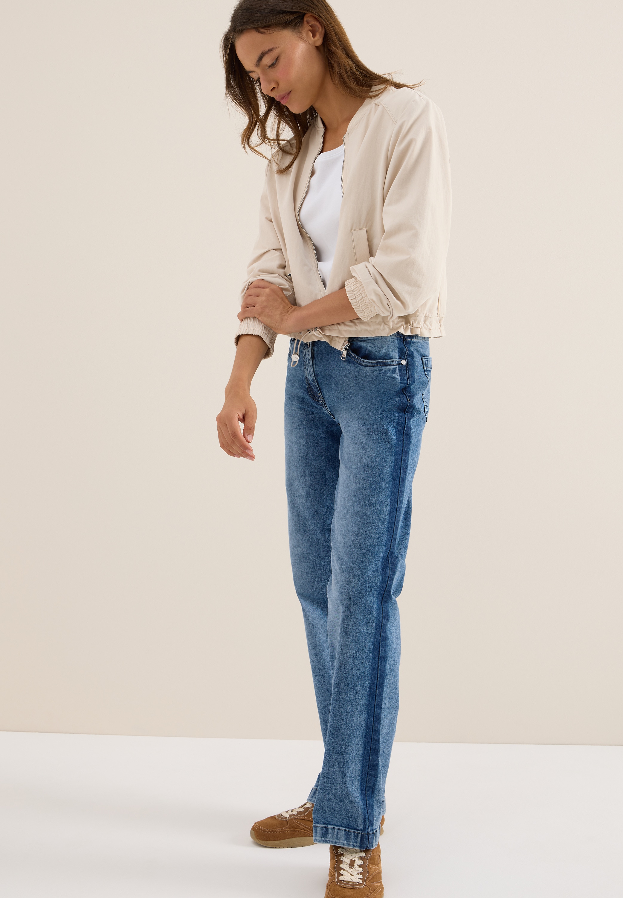 Cecil Straight-Jeans »Style NEELE«, mit Gallonstreifen