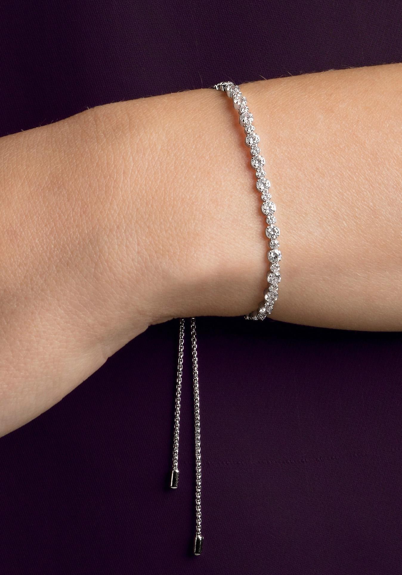 Swarovski Armband »Subtle, weiss, rhodiniert, 5465384«, mit Swarovski® Kristall