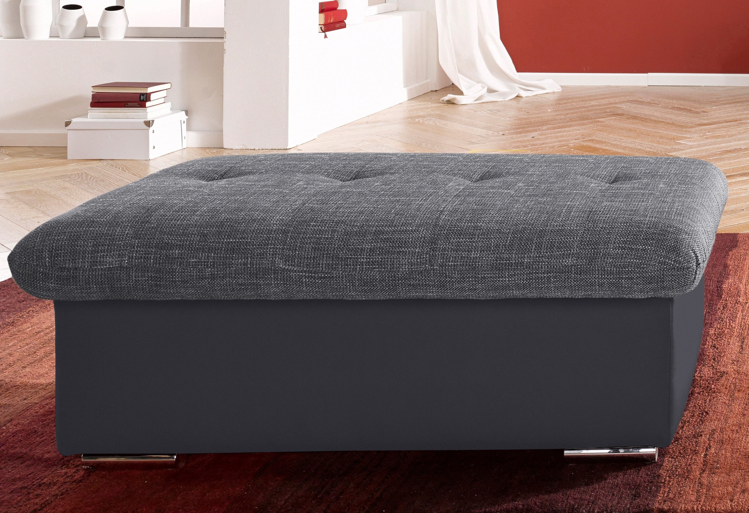 TRENDMANUFAKTUR Hocker »Reggae, Bankhocker mit toller Detailverarbeitung im Sitz«, inkl. Staufach unter der Sitzfläche
