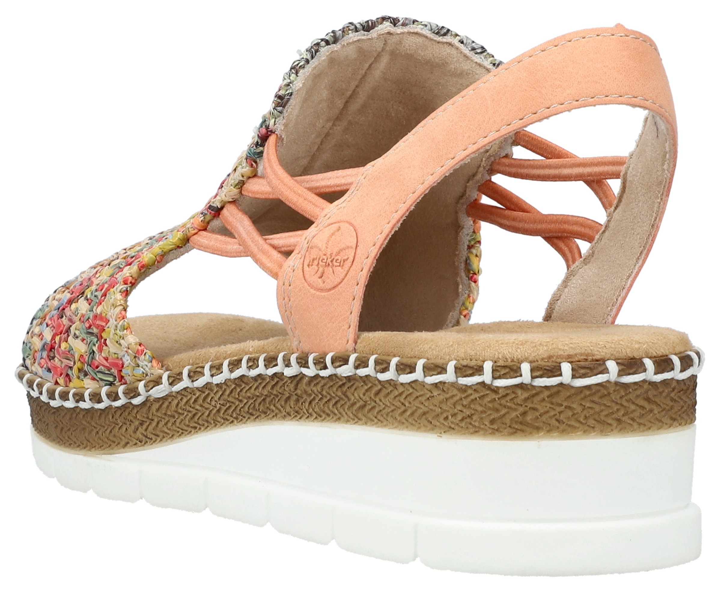 Rieker Sandale, Sommerschuh, Sandalette, Keilabsatz, in modischer Flechtopt günstig online kaufen