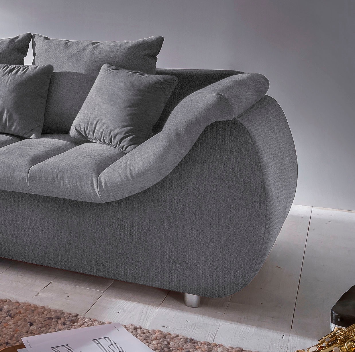 INOSIGN Ecksofa »Imola elegant und bequem, aktuelle Steppung im Sitz, L-Form«, wahlweise mit Bettfunktion, OTTOs Choice
