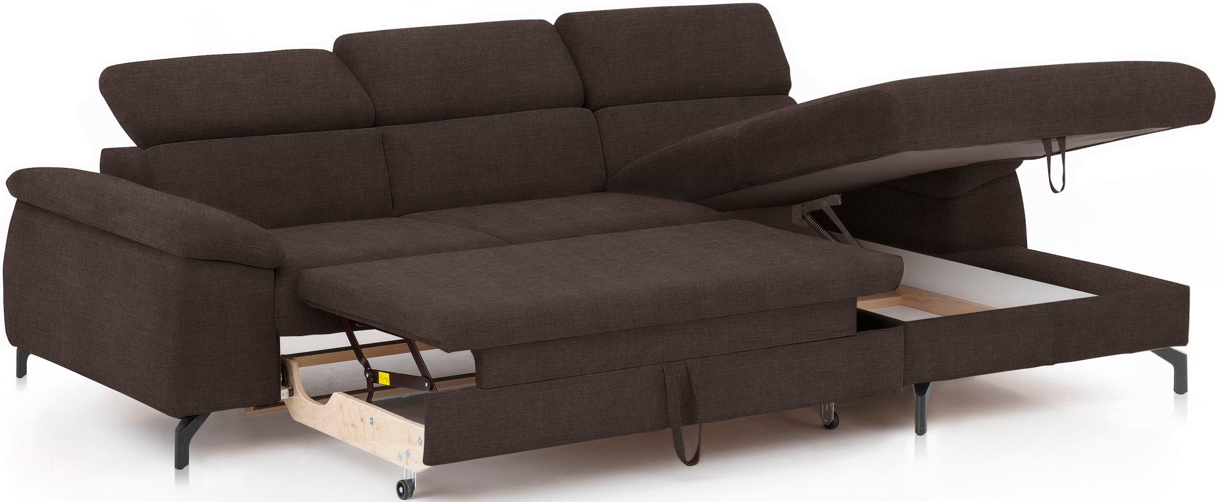 COTTA Ecksofa »Kitty L-Form«, mit Kopfteilverstellung, wahlweise mit Bettfunktion & Bettkasten