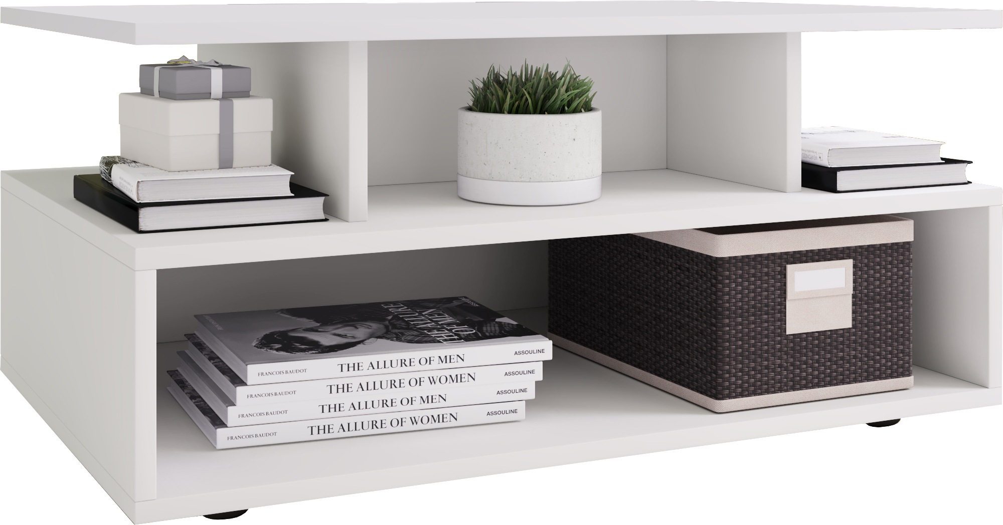 Couchtisch VCM, B:80cm T:50cmweiß, Wohnzimmer, Tische, "Holz Sofatisch Couchtisch Wohnzimmertisch Esila"