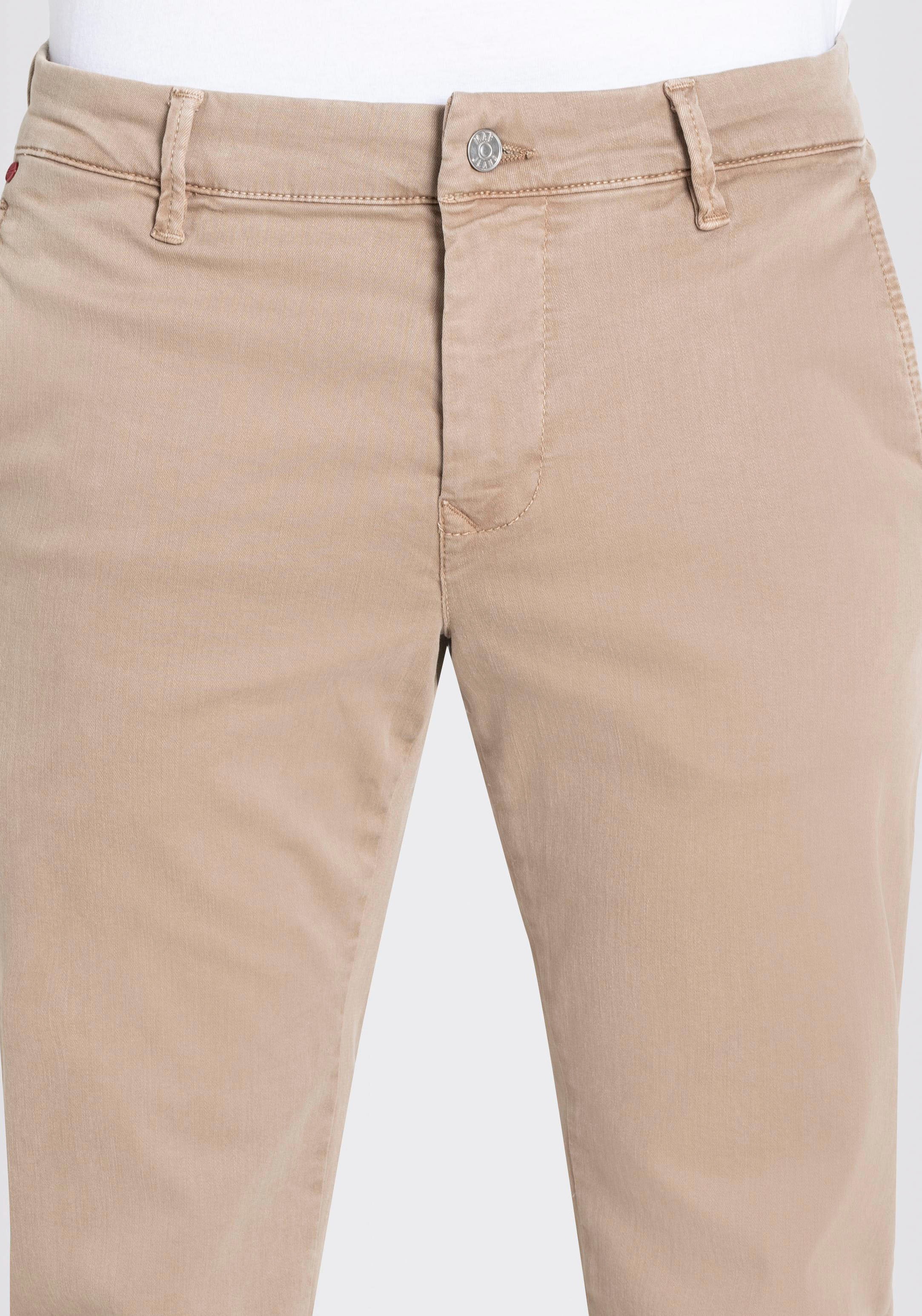 Chinohose MAC "Driver", Herren, Gr. 31, Länge 32, beige (dune beige), Web, Obermaterial: 89% Baumwolle, 8% Polyester, 3% Elasthan, unifarben, figurumspielend knöchellang, Hosen Chinohose, mit Stretch 4