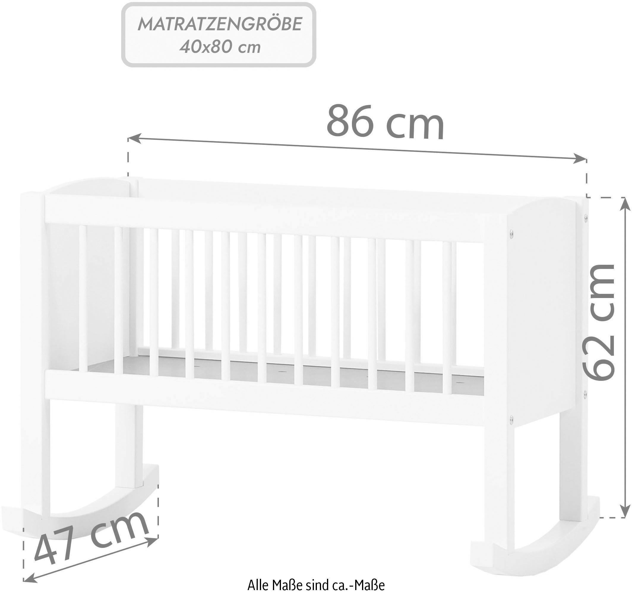 Hoppekids Stubenbett, umbaubar zu Sitzbank, wahlweise mit Matratze & Zubehör