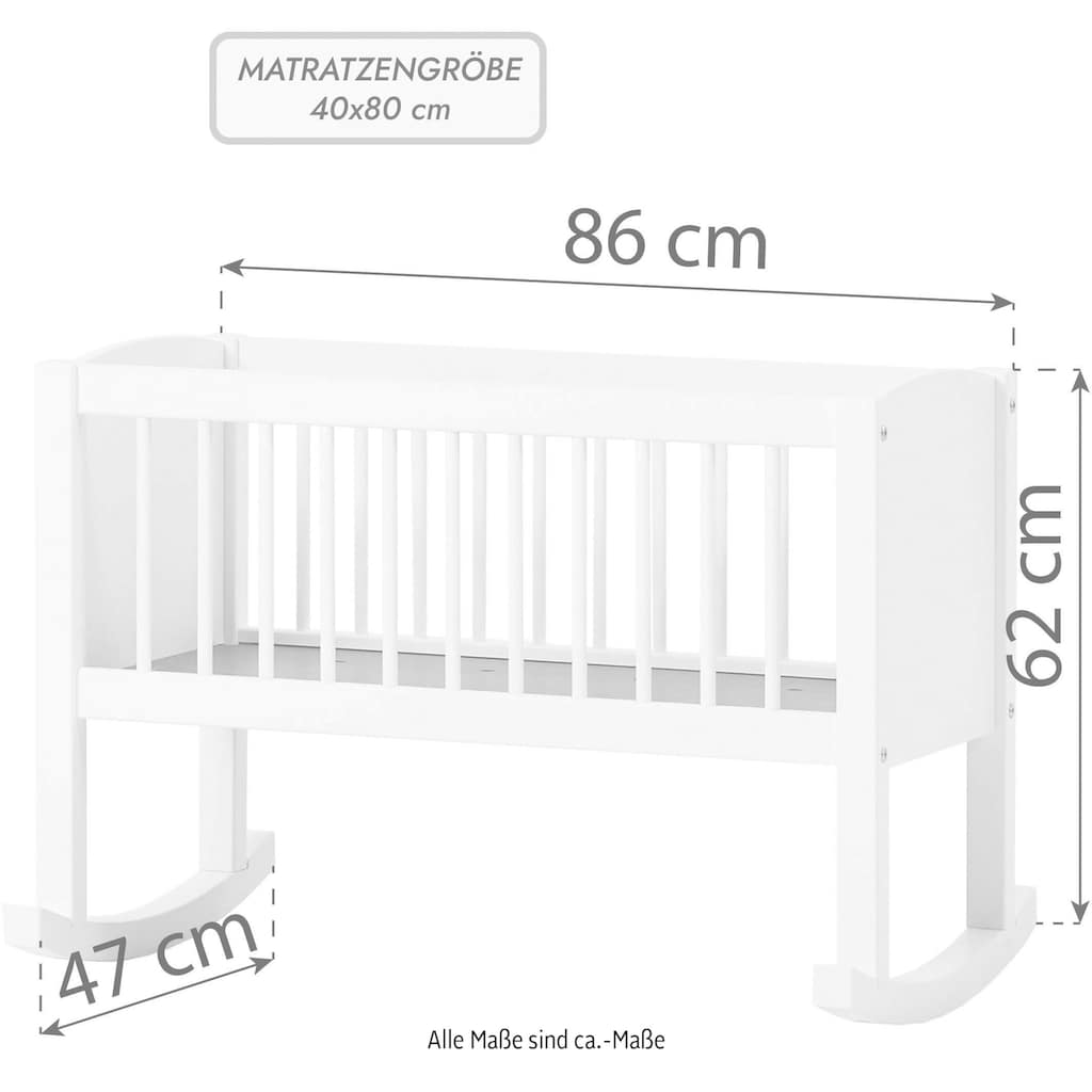 Hoppekids Stubenbett, umbaubar zu Sitzbank, wahlweise mit Matratze & Zubehör