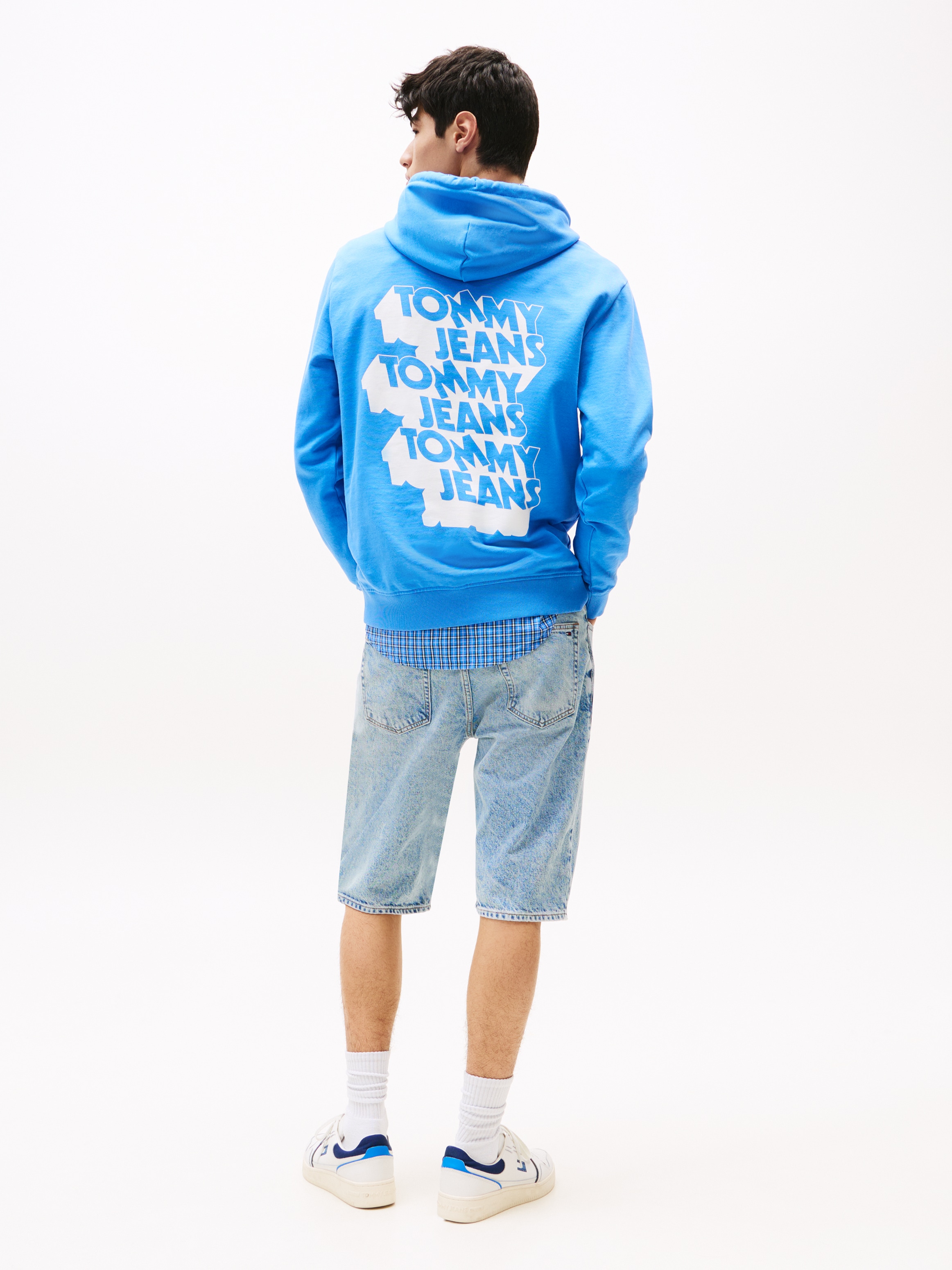 Tommy Jeans Kapuzensweatshirt »TJM STACK BACK LOGO HOODIE EXT«, Mit Rundhalsausschnitt