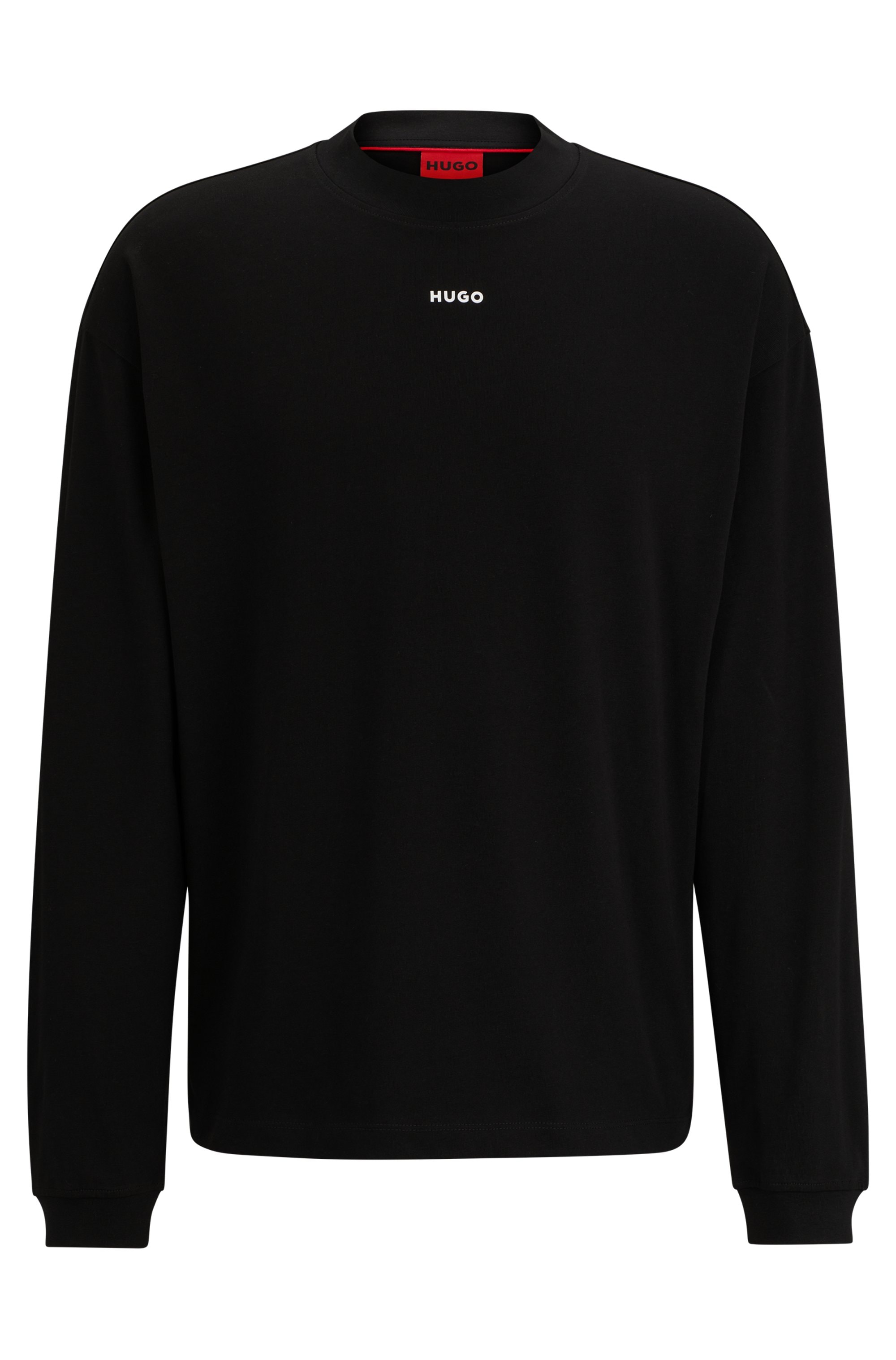 HUGO Langarmshirt »Daposo« Rundhalsausschnitt, Relaxed Fit, Ärmelbündchen