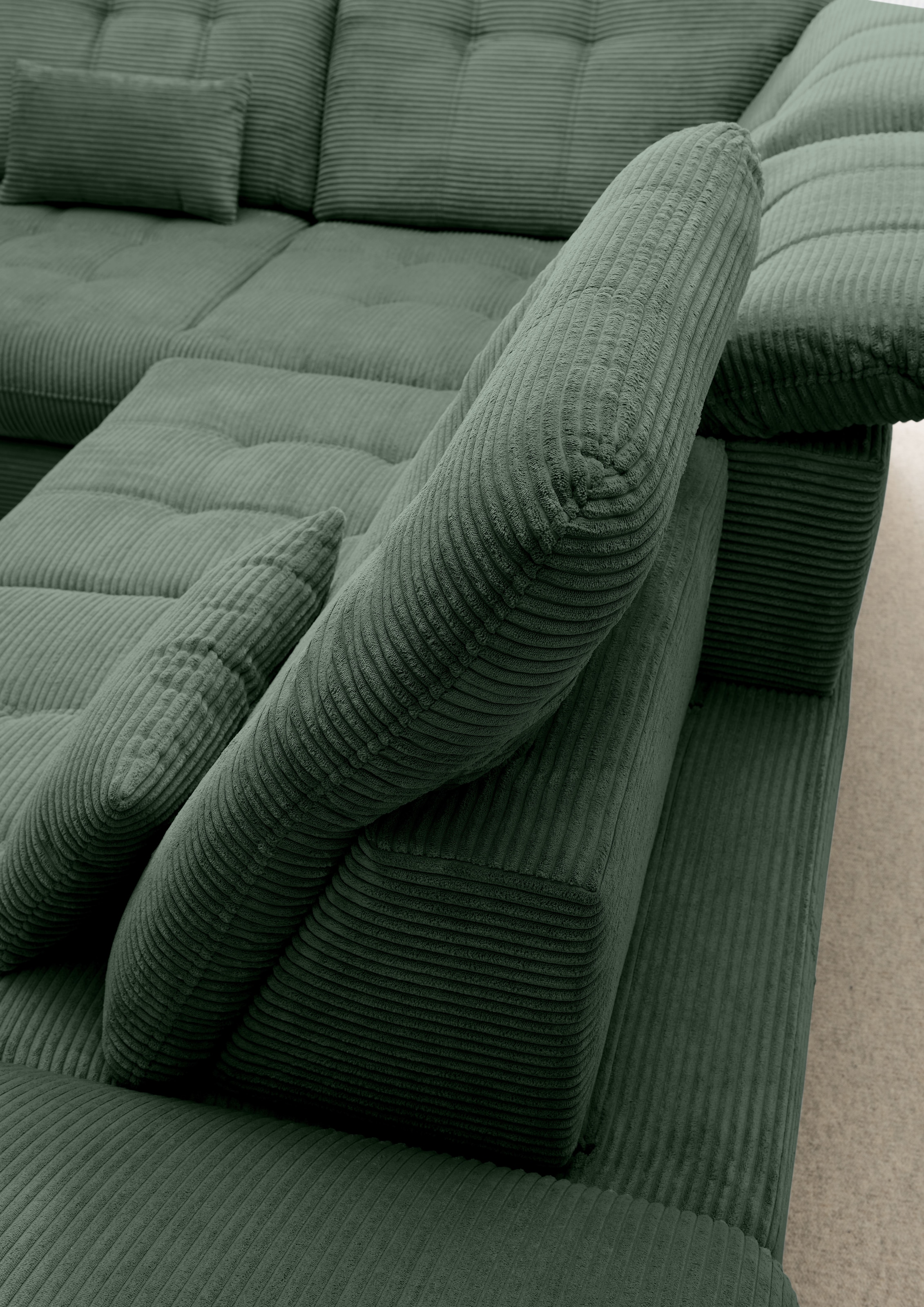 Home affaire Ecksofa »Lazio modern & bequem,  Breite 358cm, U-Form, tolle Detailverarbeitung« inkl. Bettkasten, Bettfunktion, Kopfteil-, Sitztiefenverstellung