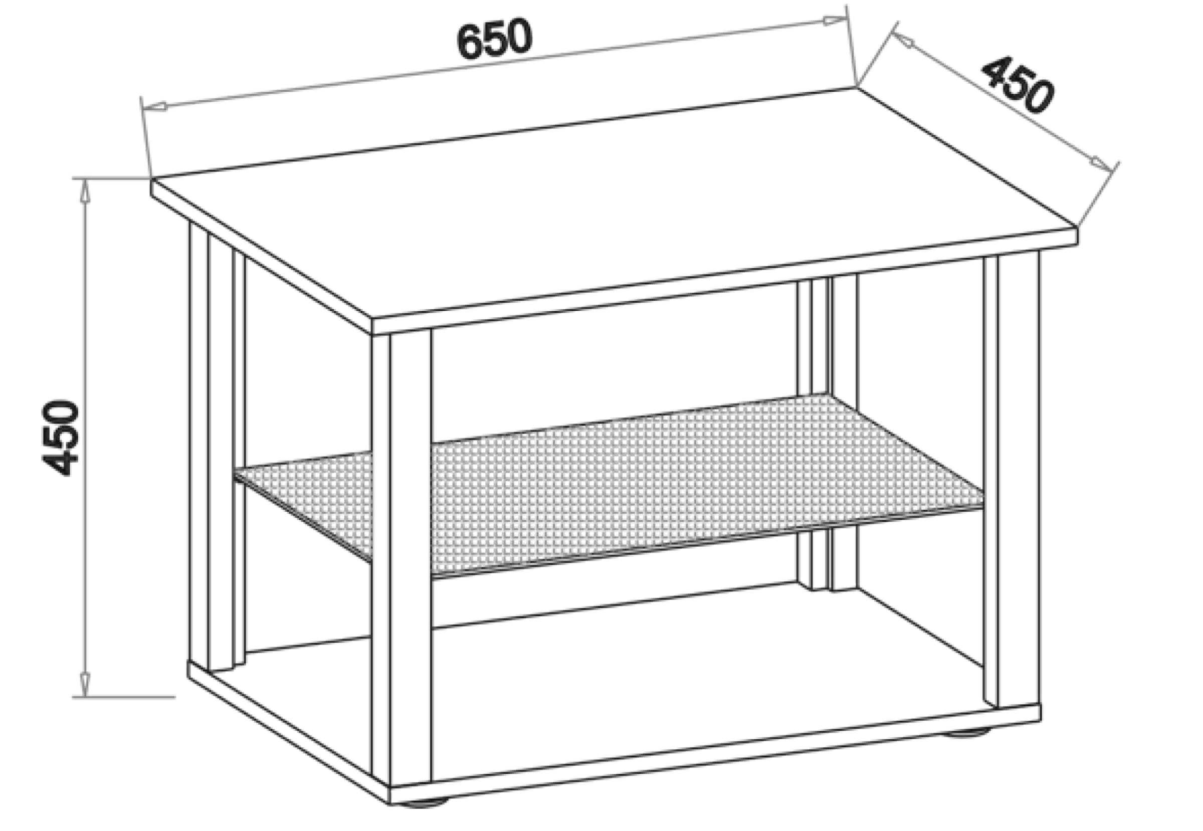 VCM Beistelltisch »Holz Sofatisch Couchtisch Glas Tisch Wanilo M«
