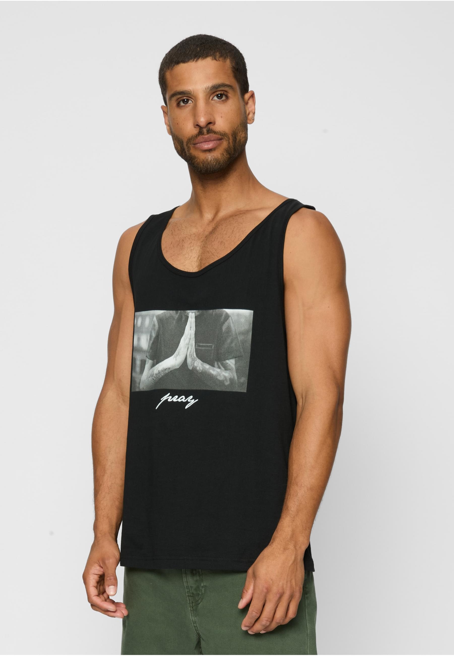 MisterTee Tanktop »MisterTee Herren Pray Tank Top«, (1 tlg.)