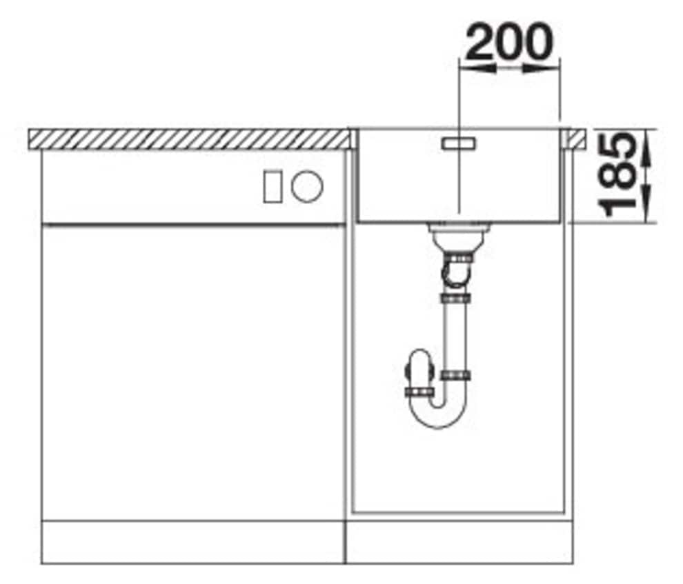 Blanco Edelstahlspüle »SOLIS 400-IF/A«, zum wechselseitigen Einbau geeignet