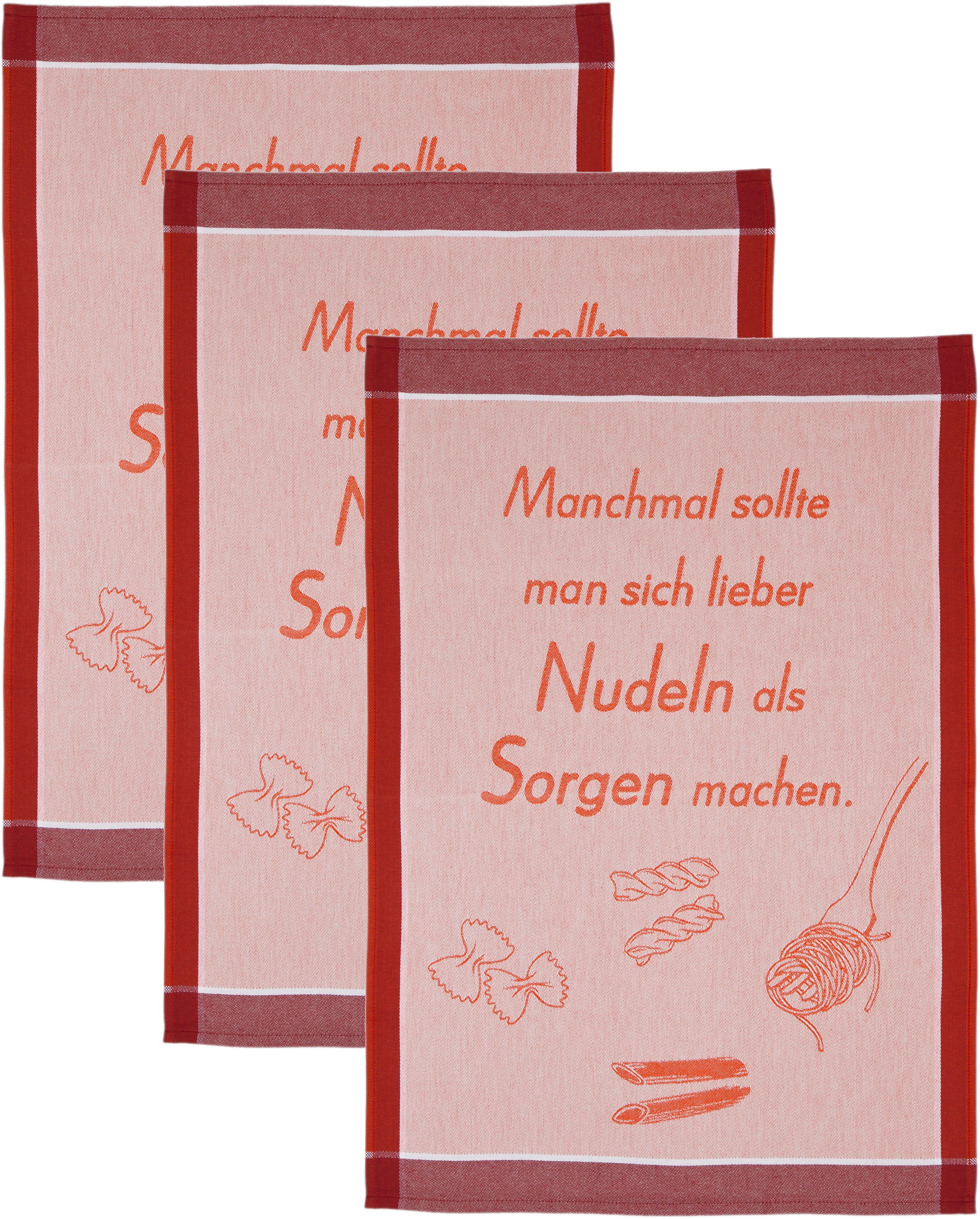 ROSS Geschirrtuch "Manchmal sollte man dich lieber Nudeln als Sorgen machen günstig online kaufen