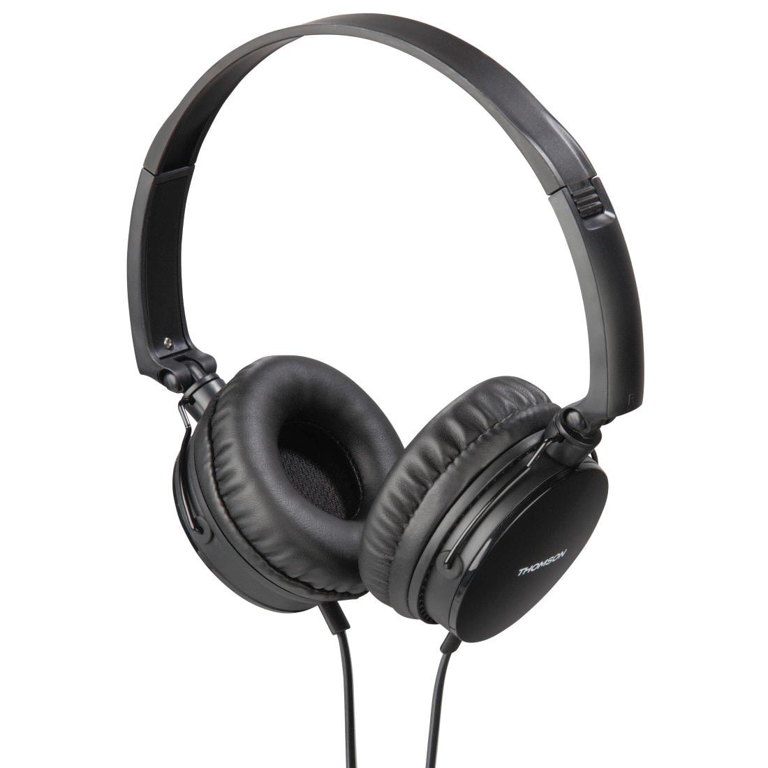 Thomson On-Ear-Kopfhörer »On-Ear Kopfhörer Headset | Kabel BAUR HED2207BK« flachem mit Telefon-Funktion